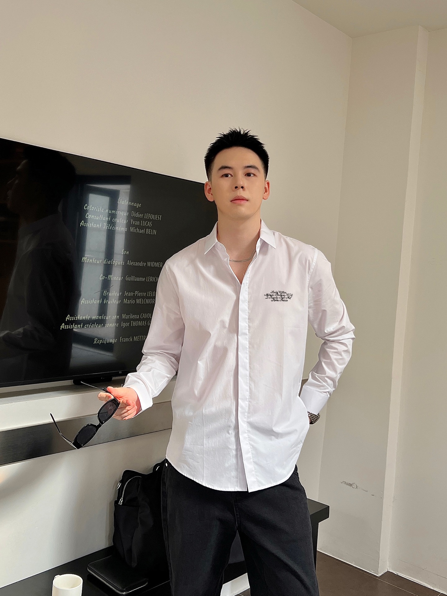 路易威登 最新款男士必备款长袖衬衫，100%天然棉，舒服透气，原单狠货，原版面料，柔软舒适，上身高端又奢