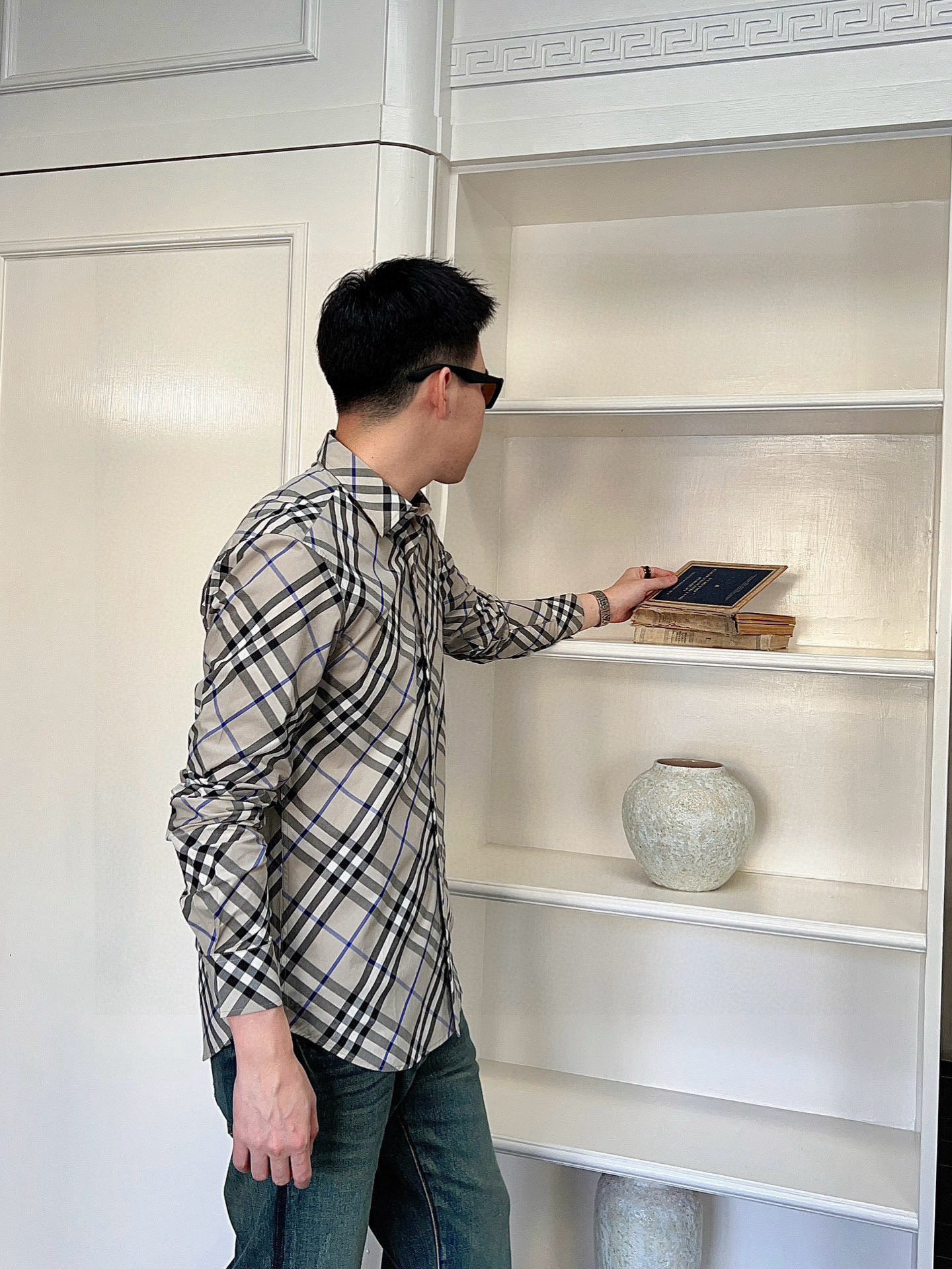 ￼ 巴宝莉 Burberry 织带拼接格纹棉质BUR王牌渠道，官网售价五千，一经发售已准备售罄！新配色标