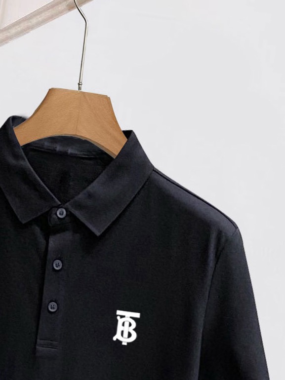￼ ￼ ￼ ￼ 高端面料 巴宝莉2025 ss夏季新款 logo男士翻领Polo衫！经典商务男款，高端男