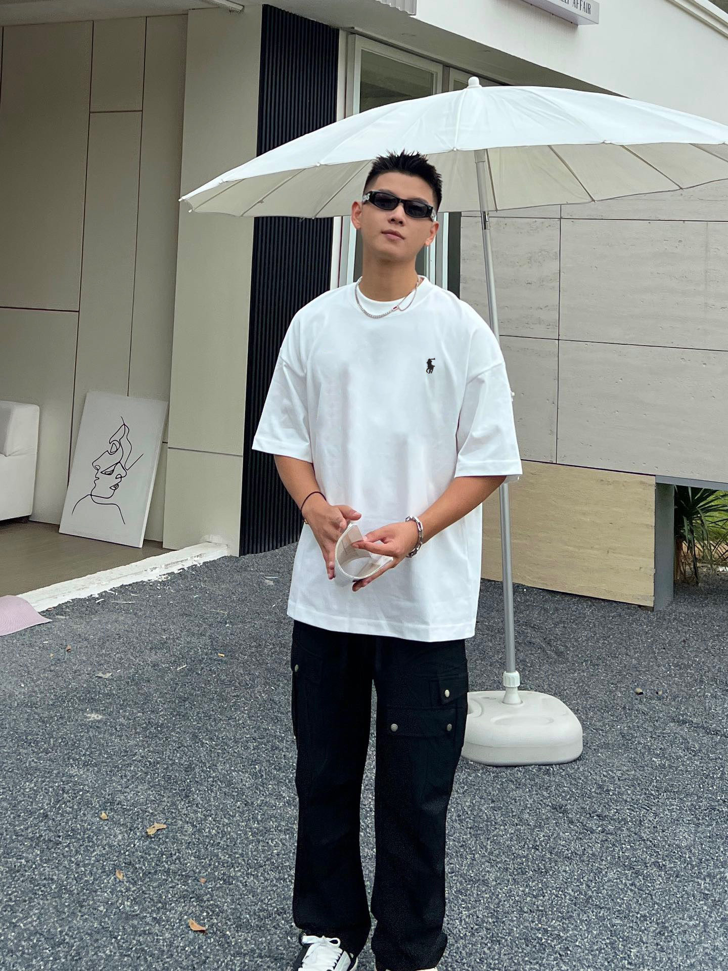 拉夫劳伦 新款字母印花双层重工短袖T桖 字母图案不管是T桖还是卫衣都是每年的爆款单品 前幅大面积印花采用