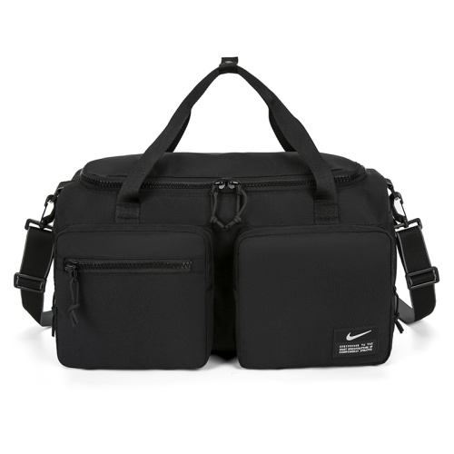 Nike Duffle Bag with Air Cushion Strap, Small Logo, and Multiple Pockets 1 Nike Duffle Bag with Air Cushion Strap, Small Logo, and Multiple Pockets