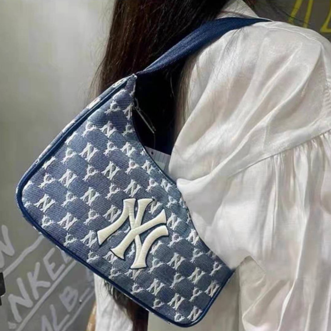 MLB Yankees NY Embroidered Logo Shoulder Bag, Vintage Style Handbag