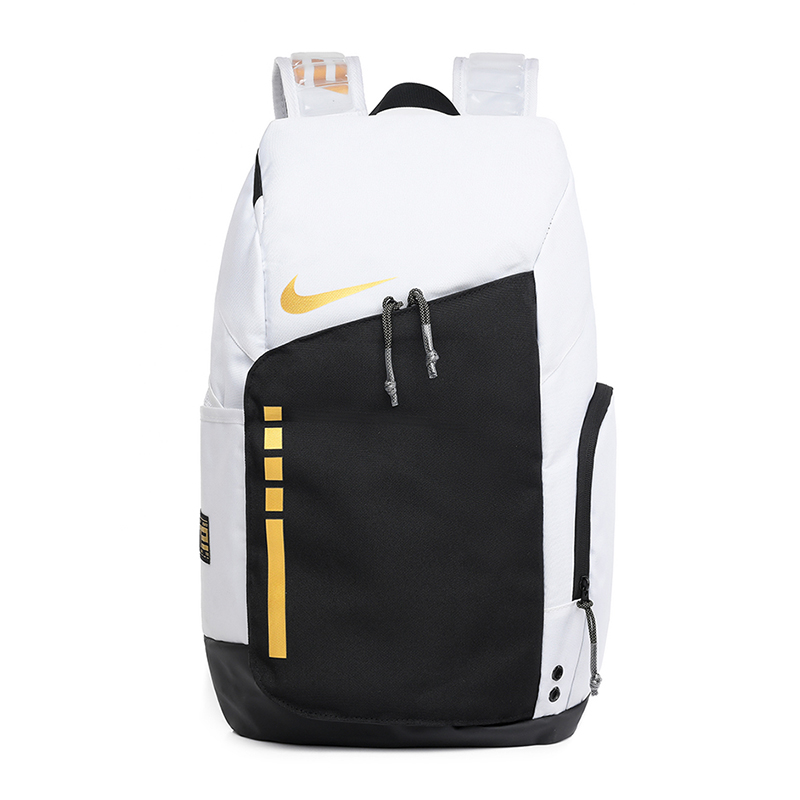 Nike Elite Pro Backpack - White/Black/Gold - Student, Travel, Hiking Bag