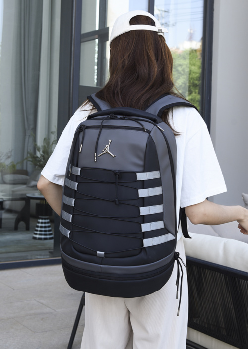 Air Jordan PU Leather Backpack with Air Cushion, Versatile for School, Sports 1 Air Jordan PU Leather Backpack with Air Cushion, Versatile for School, Sports