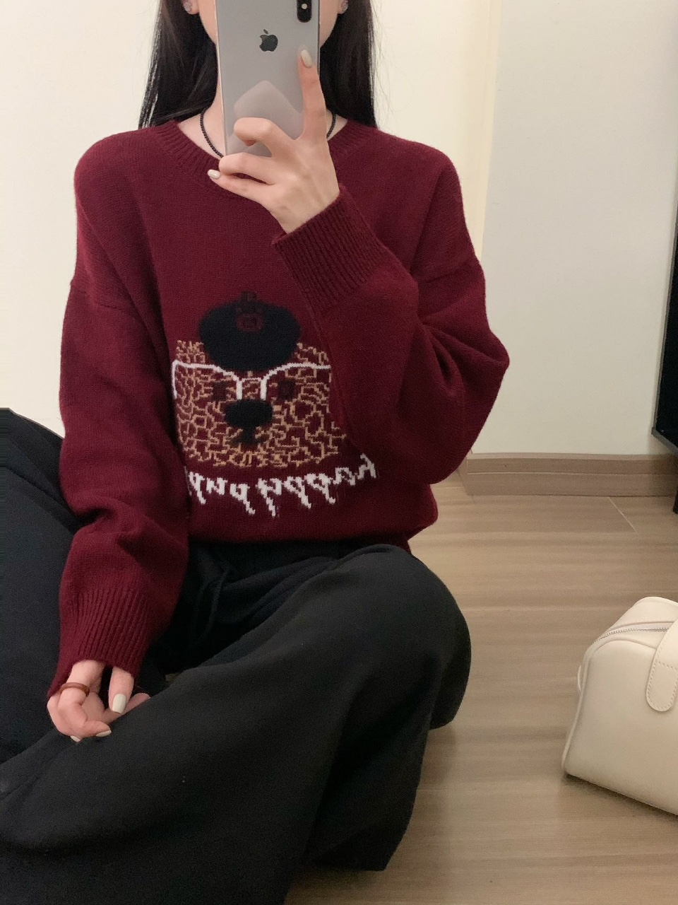 High-End Women’s Clothing Packaged with Wool Shirt and Sweater, Cartoon Bear 2024 - 图片 7