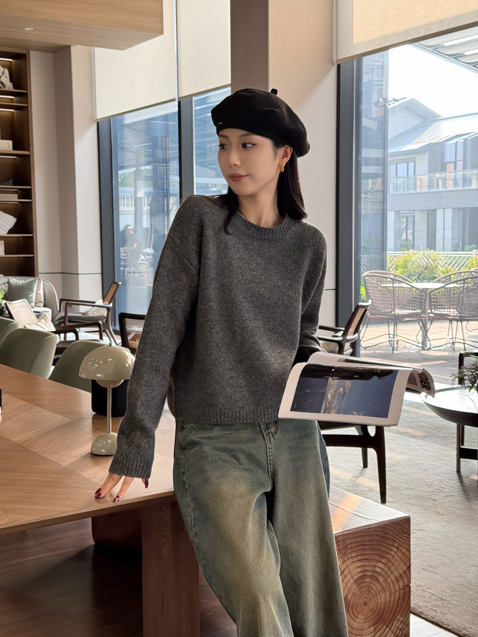 High-End Women’s Suit with Kosher Sweaters and Knitty Shirts for Autumn/Winter - 图片 6