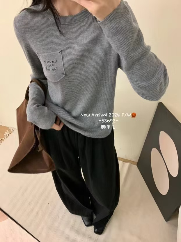 P449 HIGH QUALITY FEMALE CLOTHES PACKED MM6 ♪ NEW ROUND COLLARS FOR 2024 FALL AND WINTER ♪ - 图片 5