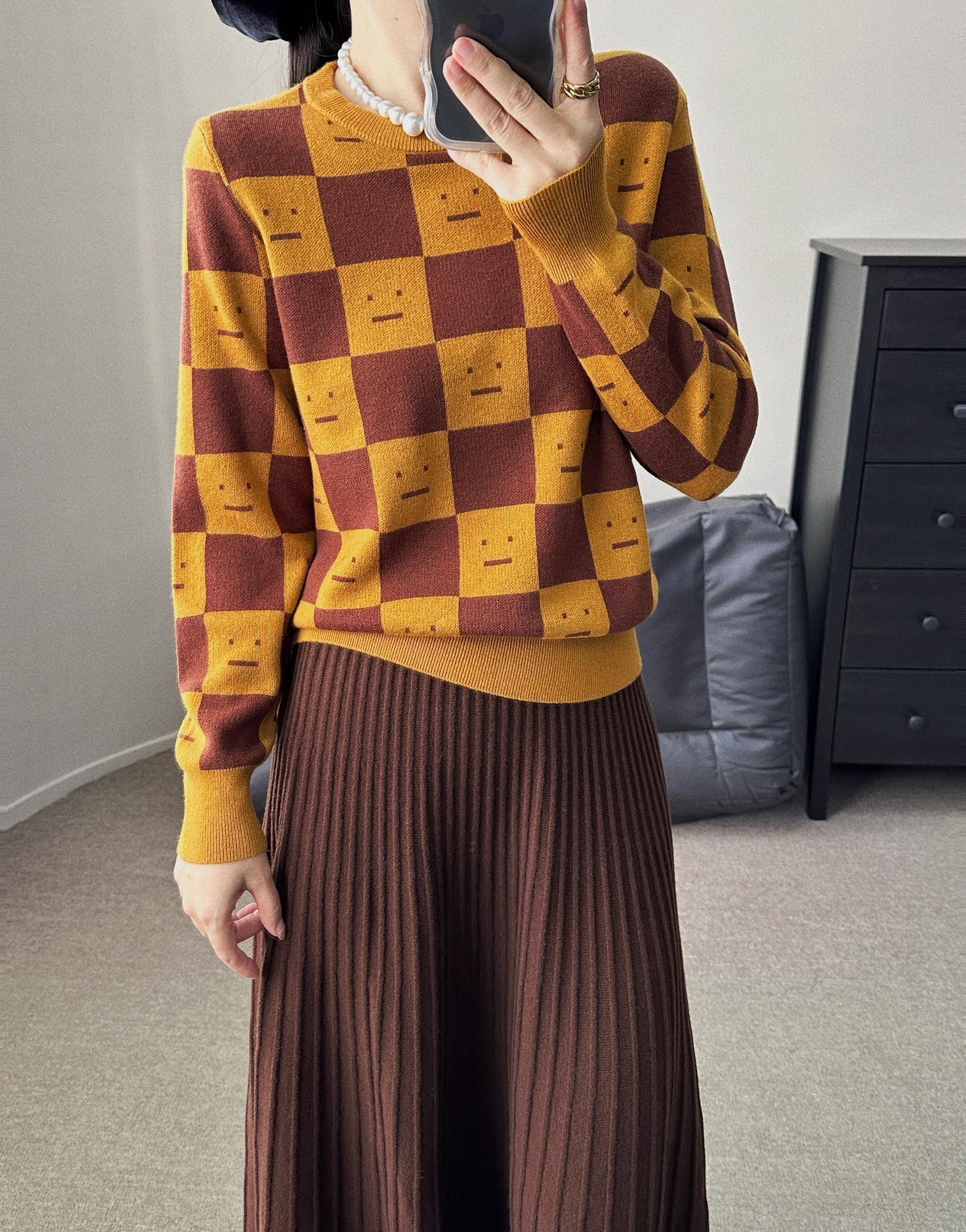 P782 High-Quality Women’s Dress with Acne-Smuggle Board and Soft-Smuggle Sweater - 图片 3