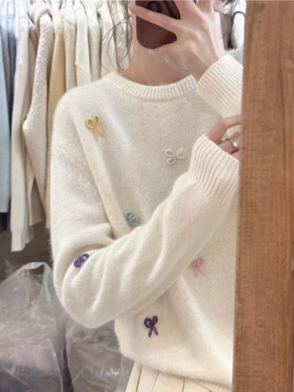 High-End Female Suit Packaged with Scissors Hand and Raccoon Velvet Bow Collar - 图片 3