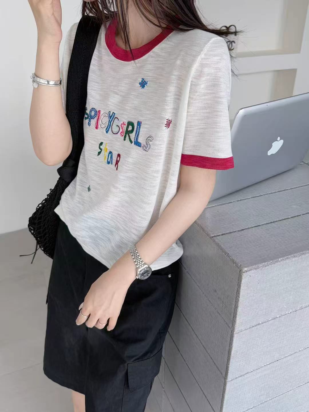 2025 Queen of the West Women’s High-End Suit with Stylish Short-Sleeved T-shirt - 图片 2