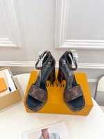 Waar kun je een replica kopen
 Louis Vuitton Schoenen Hoge Hakken Sandalen Denim Echt leer Schapenvacht Lente/Zomercollectie Vintage