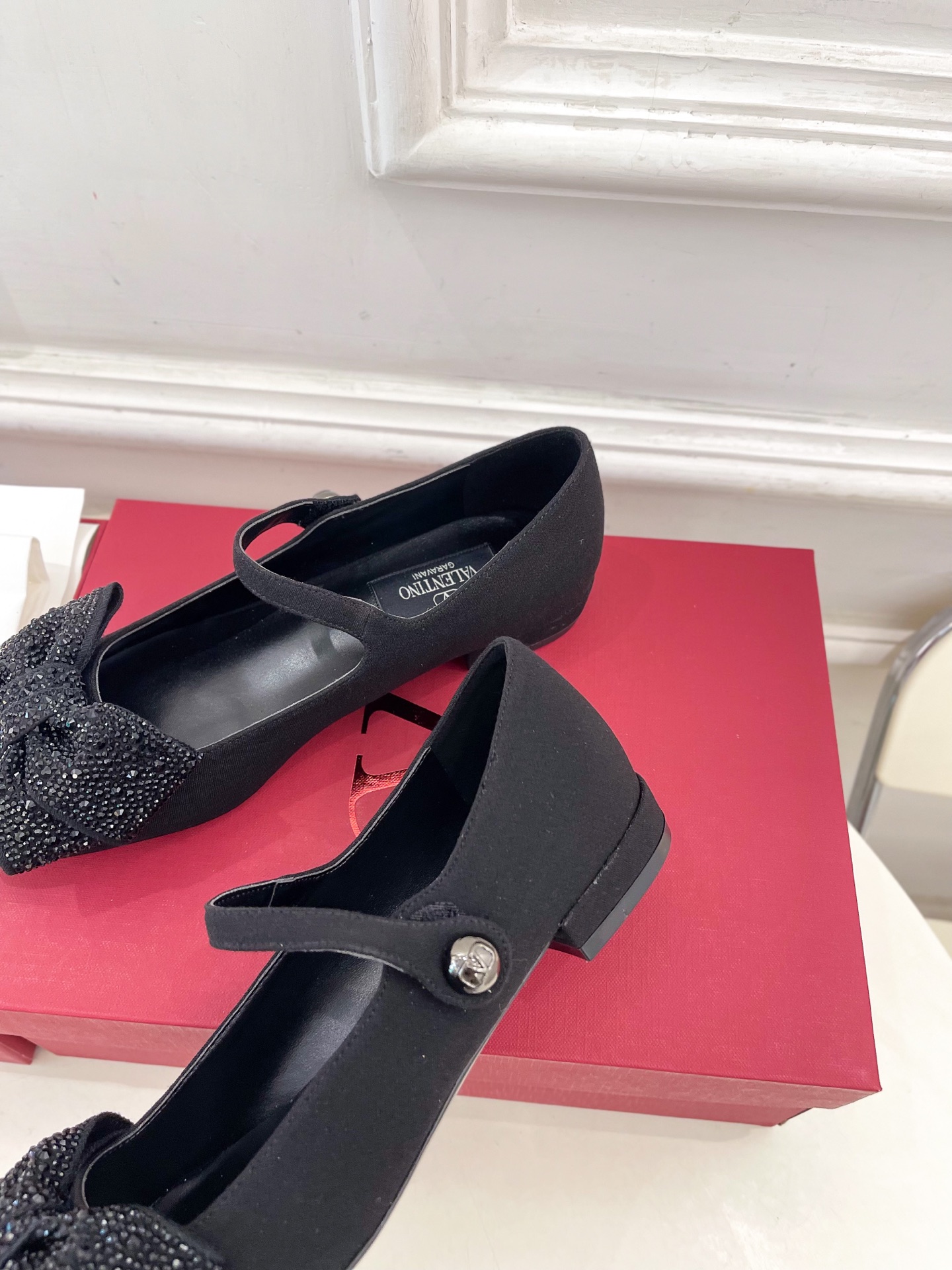 Valentino 华伦天奴 2025ss早春新品 BOWJANE 绉绸玛丽珍芭蕾舞鞋上新☑️
————