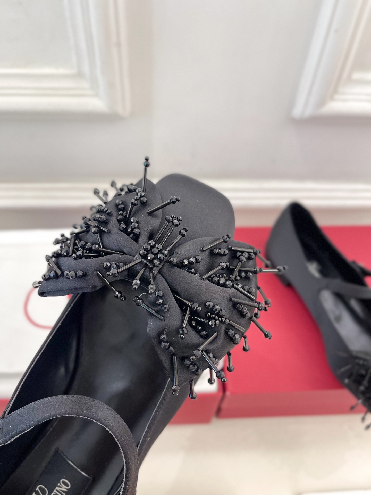 Valentino 华伦天奴 2025ss早春新品 BOWJANE 绉绸玛丽珍芭蕾舞鞋上新☑️
————