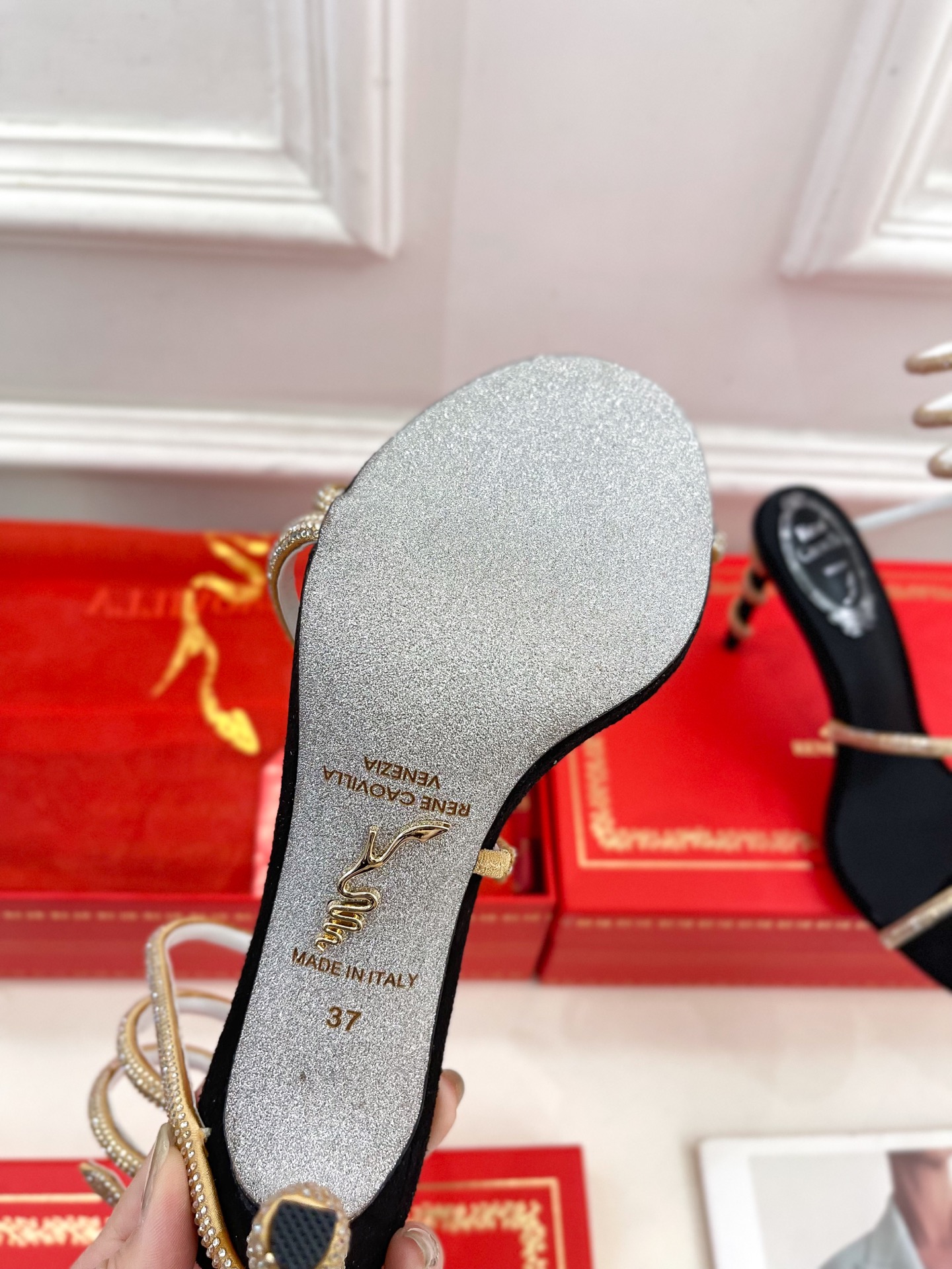 Rene Caovilla芮妮·乔薇拉 25ss最新RC水晶钻石蛇形高跟凉鞋系列，魅惑华丽的✨顶级硬货上