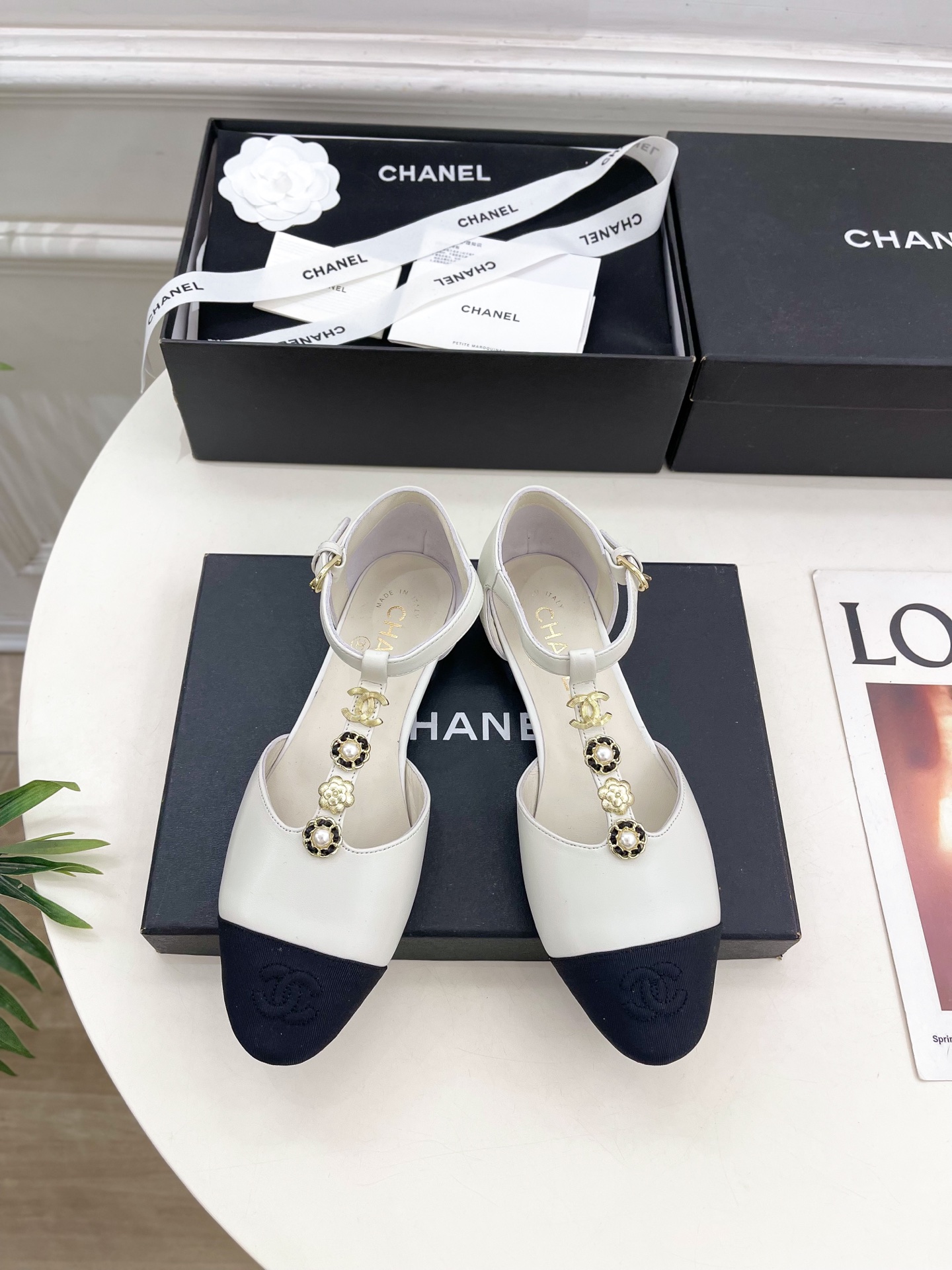 𝐂𝐇𝐀𝐍𝐄𝐋  | 小香  25𝐬𝐬 

🦋2025 春夏新品  专柜经典款 小香双C山茶花T字带玛丽珍
