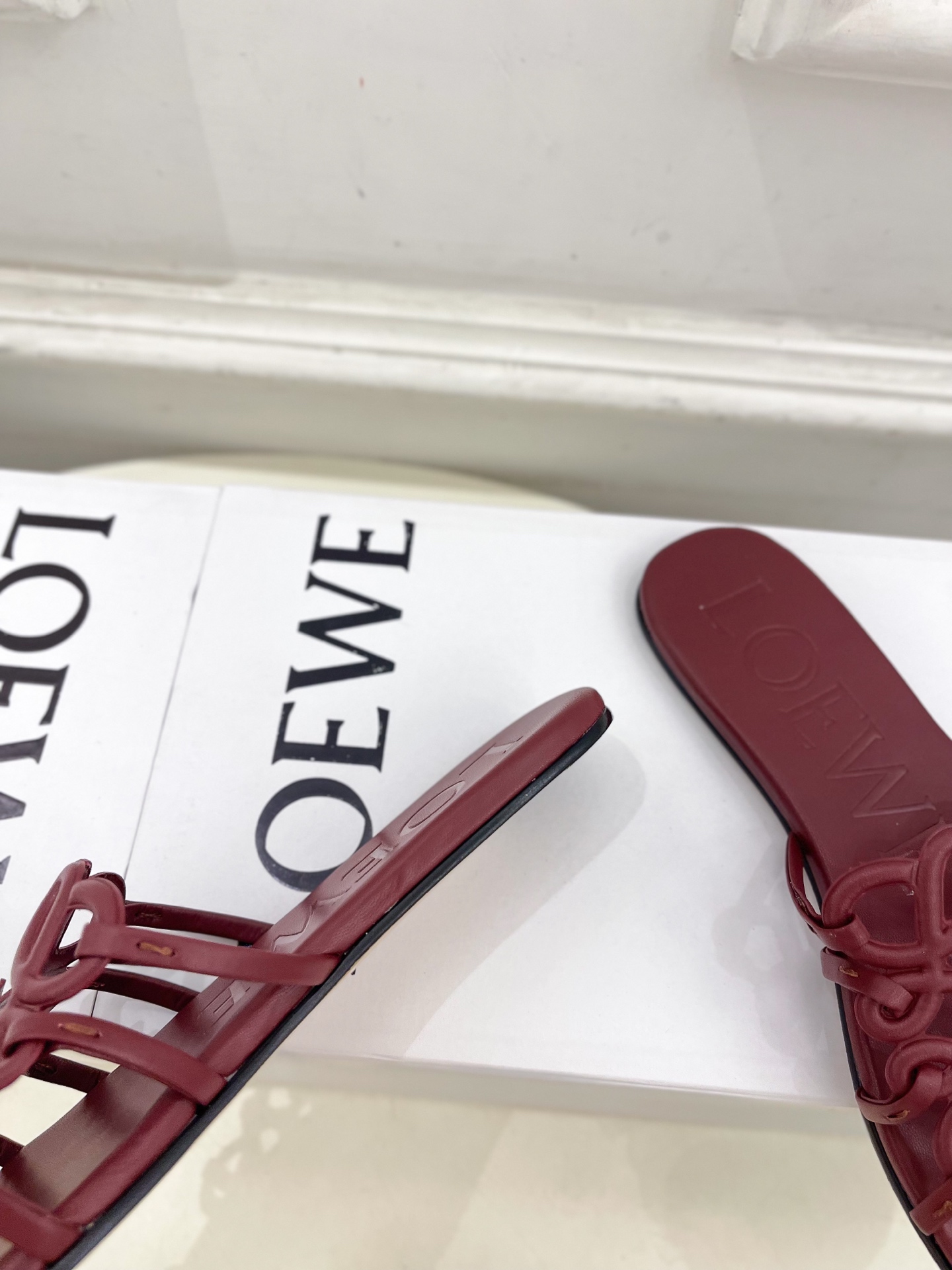 LOEWE 罗意威 2025春夏新品  Petal Anagram镂空平底拖鞋
—————————
LO