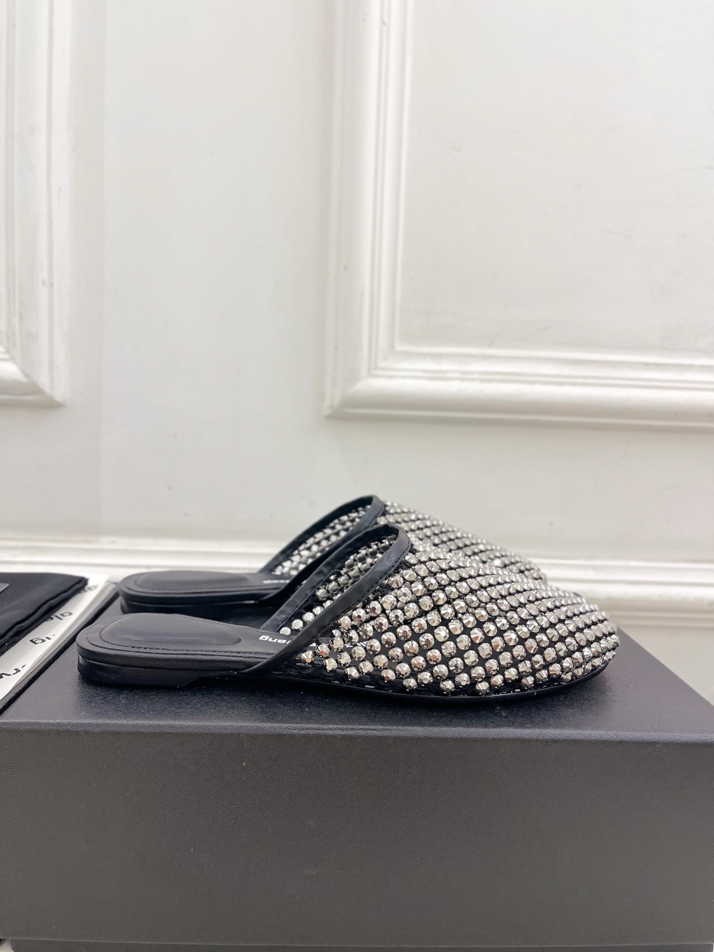 Alexander wang 亚力山•大王

2025春夏新品  大王水钻面网包头穆勒拖鞋
——————