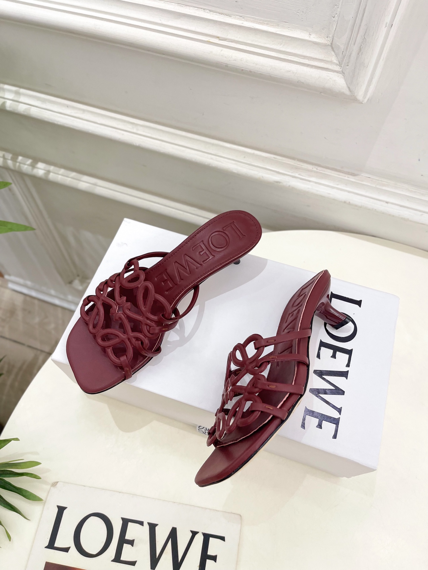 LOEWE 罗意威 2025春夏新品  Petal Anagram镂空小猫跟拖鞋
—————————
L