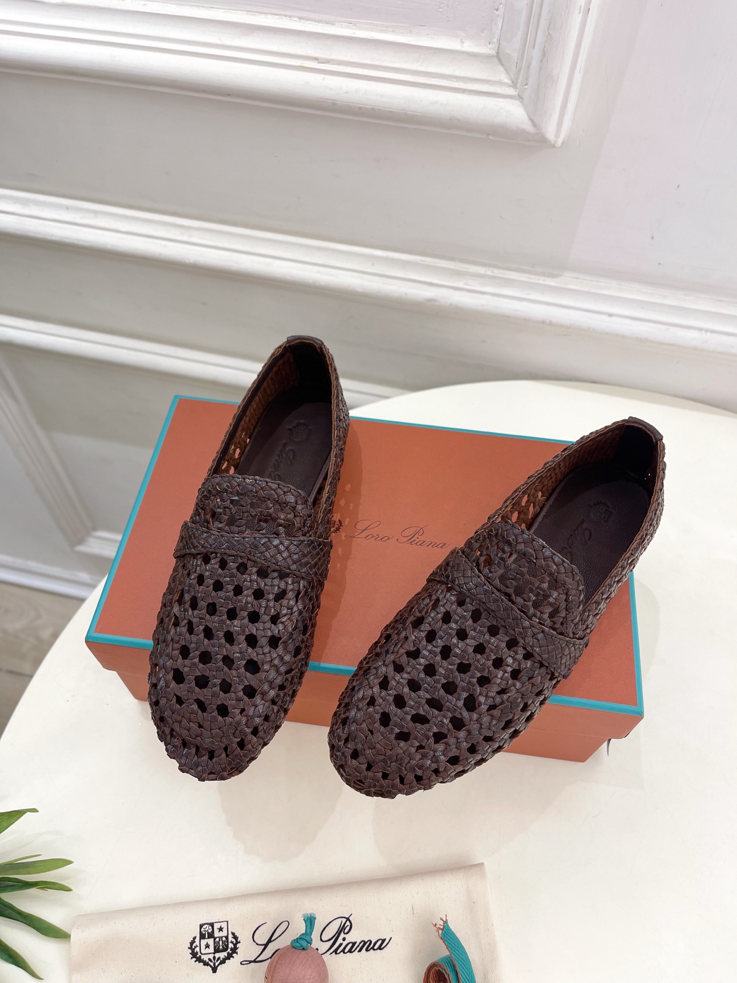 Loro Piana 乐悠翩雅 代购级别⚠️2025春夏新品 Leon镂空编织乐福鞋 —————————