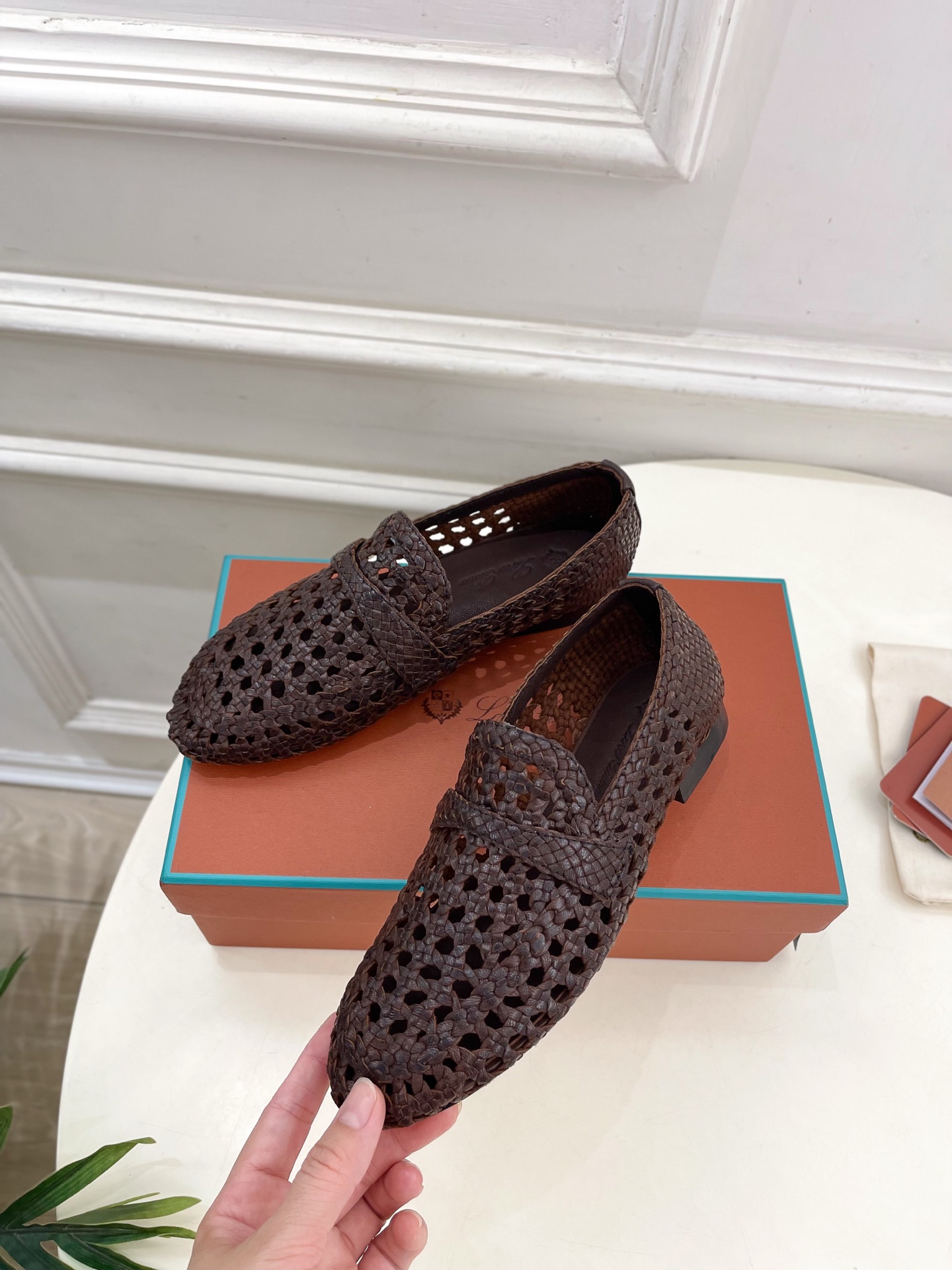 Loro Piana 乐悠翩雅 代购级别⚠️2025春夏新品 Leon镂空编织乐福鞋 —————————