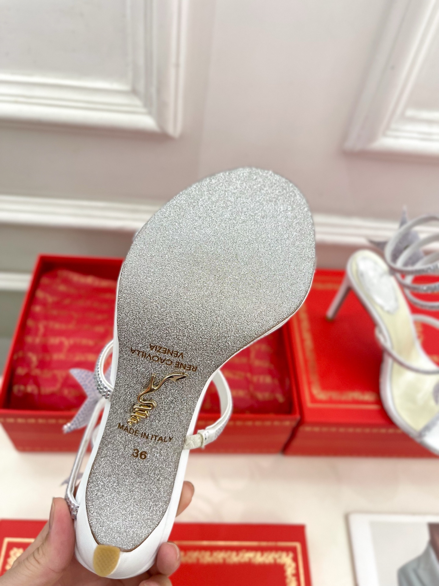 Rene Caovilla芮妮·乔薇拉 25ss最新RC蛇型缠绕CLEO五角星⭐️高跟凉鞋爆红系列，魅惑