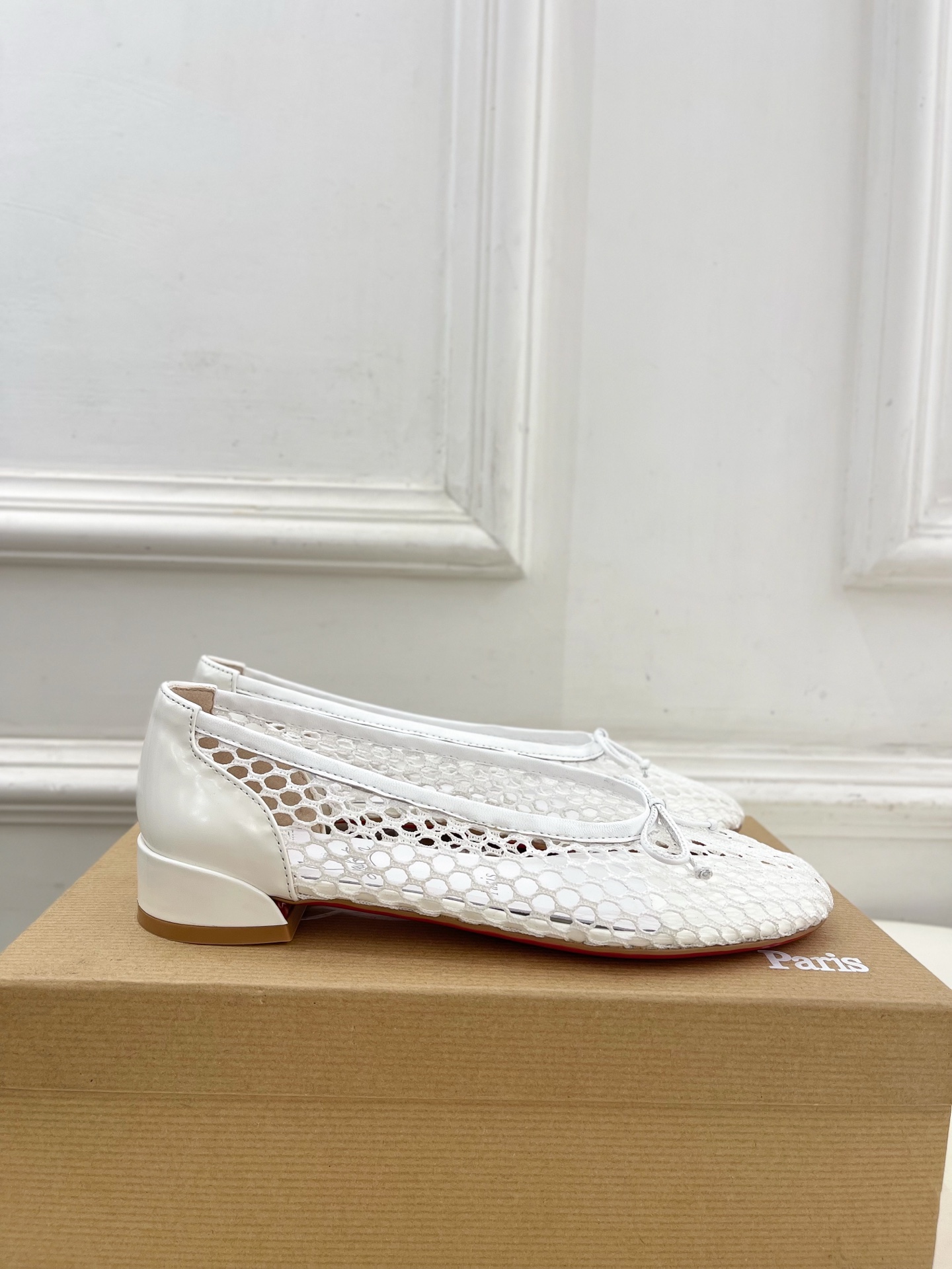 Christian Louboutin路铂廷CL 红底鞋 25ss最新网面芭蕾舞鞋系列，魅惑华丽的✨顶级