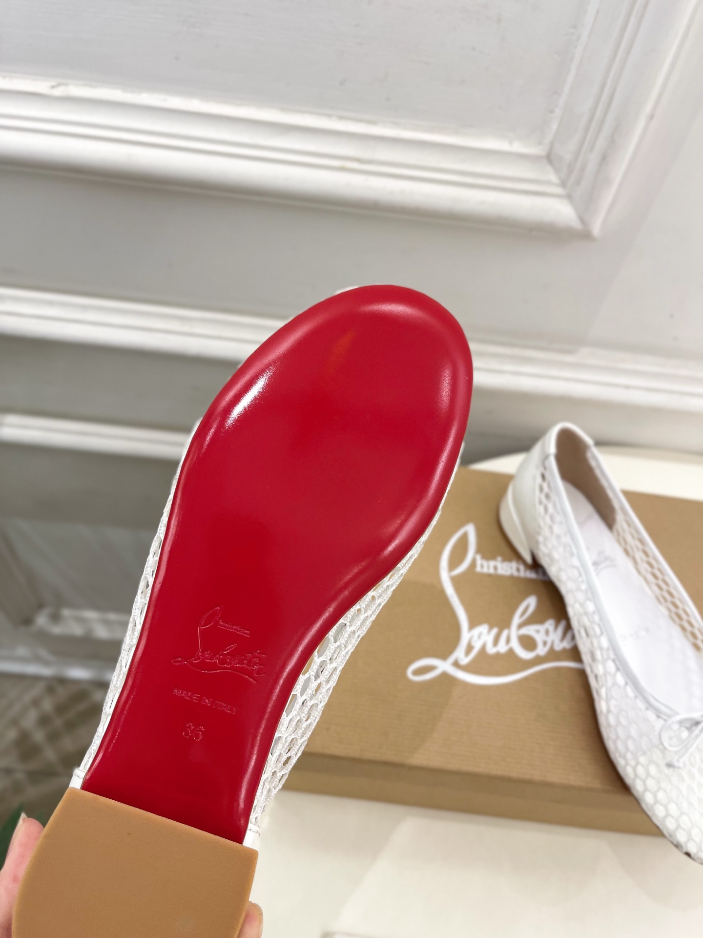 Christian Louboutin路铂廷CL 红底鞋 25ss最新网面芭蕾舞鞋系列，魅惑华丽的✨顶级