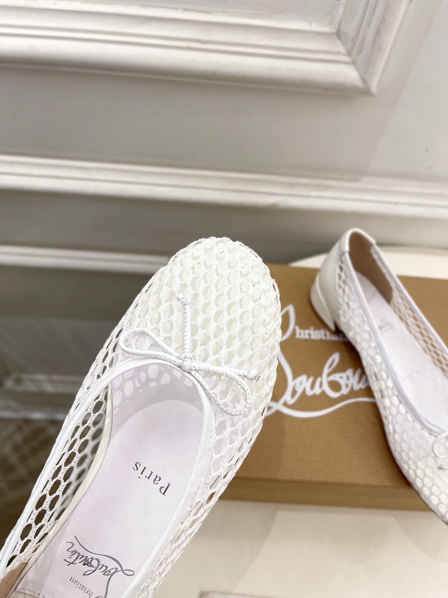Christian Louboutin路铂廷CL 红底鞋 25ss最新网面芭蕾舞鞋系列，魅惑华丽的✨顶级