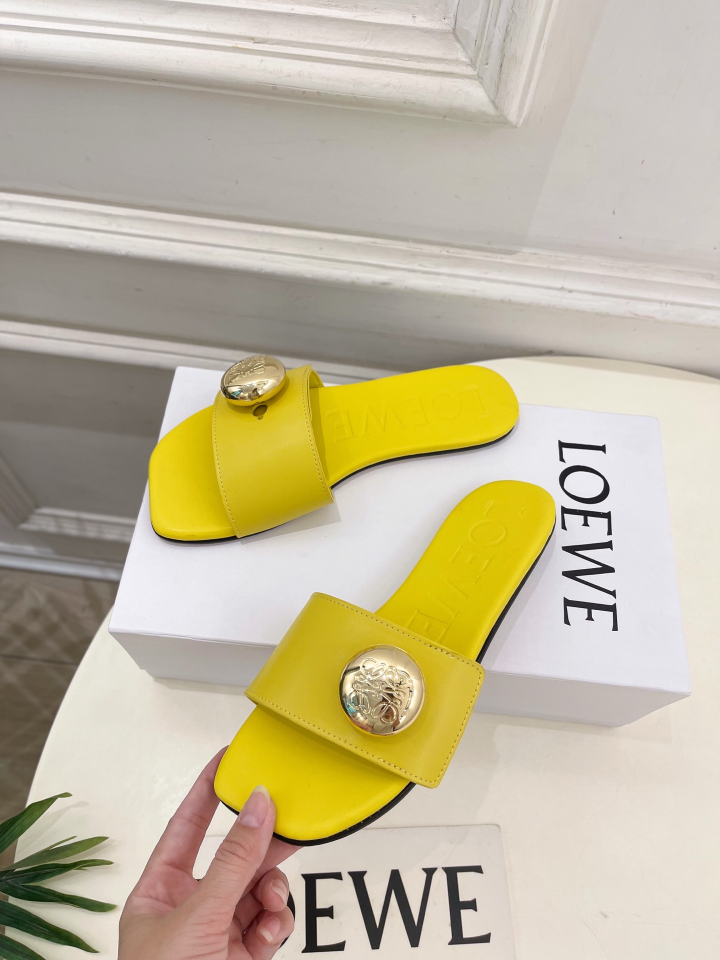 LOEWE 罗意威 2025春夏新品  Petal Anagram法式复古风平底拖鞋
—————————