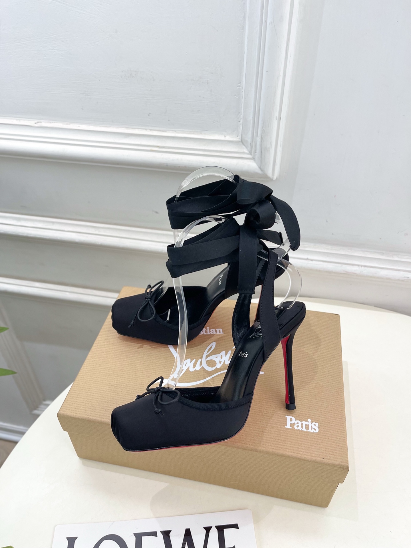 Christian Louboutin路铂廷CL 红底鞋 25ss最新Cassia Lace Up 芭蕾