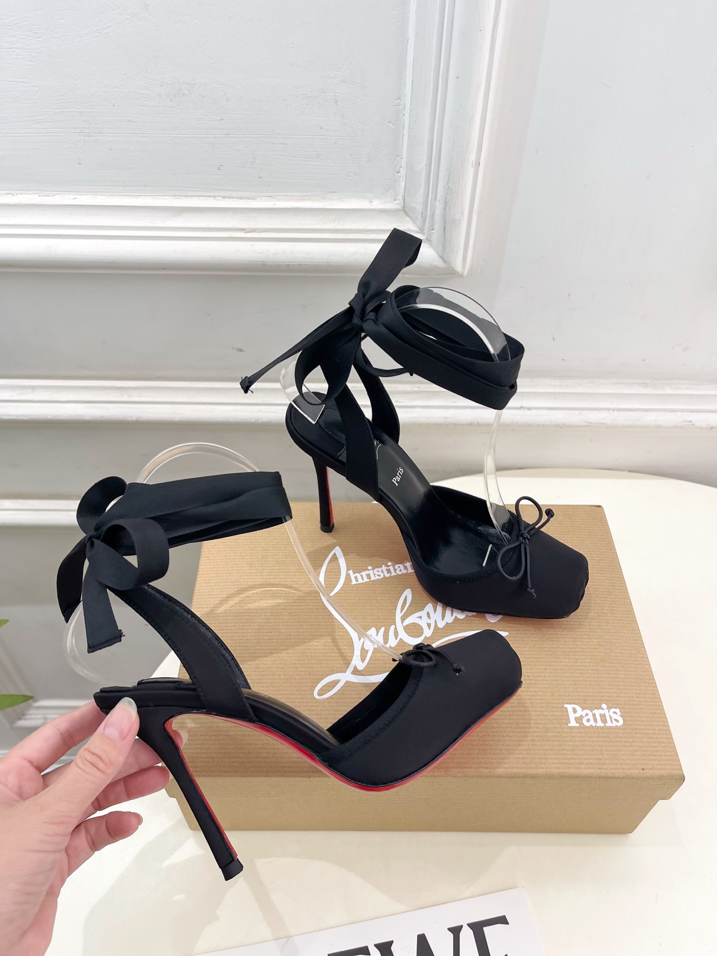 Christian Louboutin路铂廷CL 红底鞋 25ss最新Cassia Lace Up 芭蕾