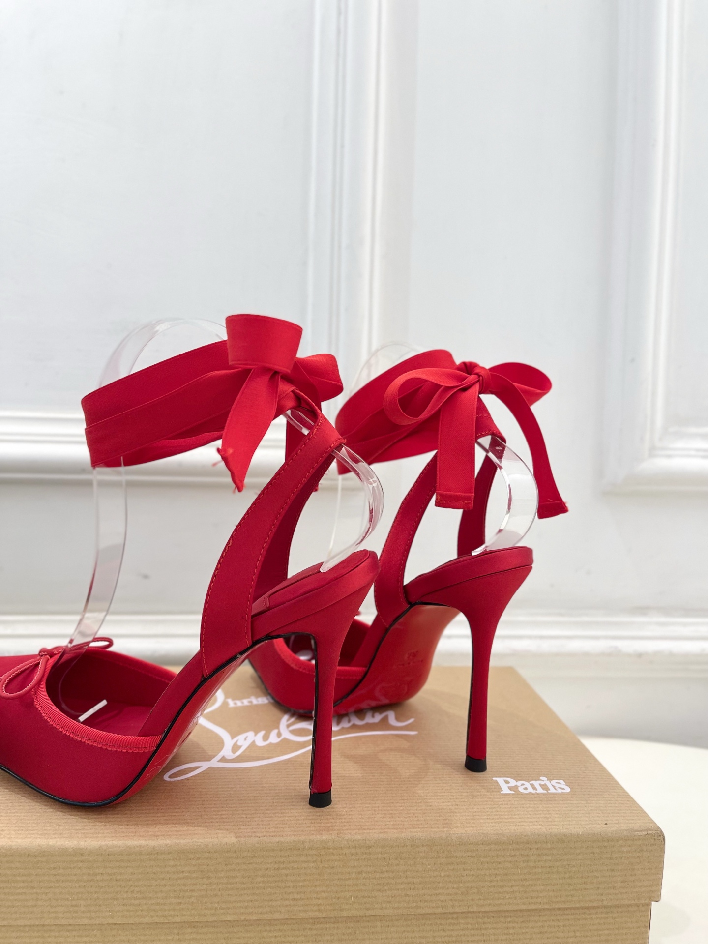 Christian Louboutin路铂廷CL 红底鞋 25ss最新Cassia Lace Up 芭蕾