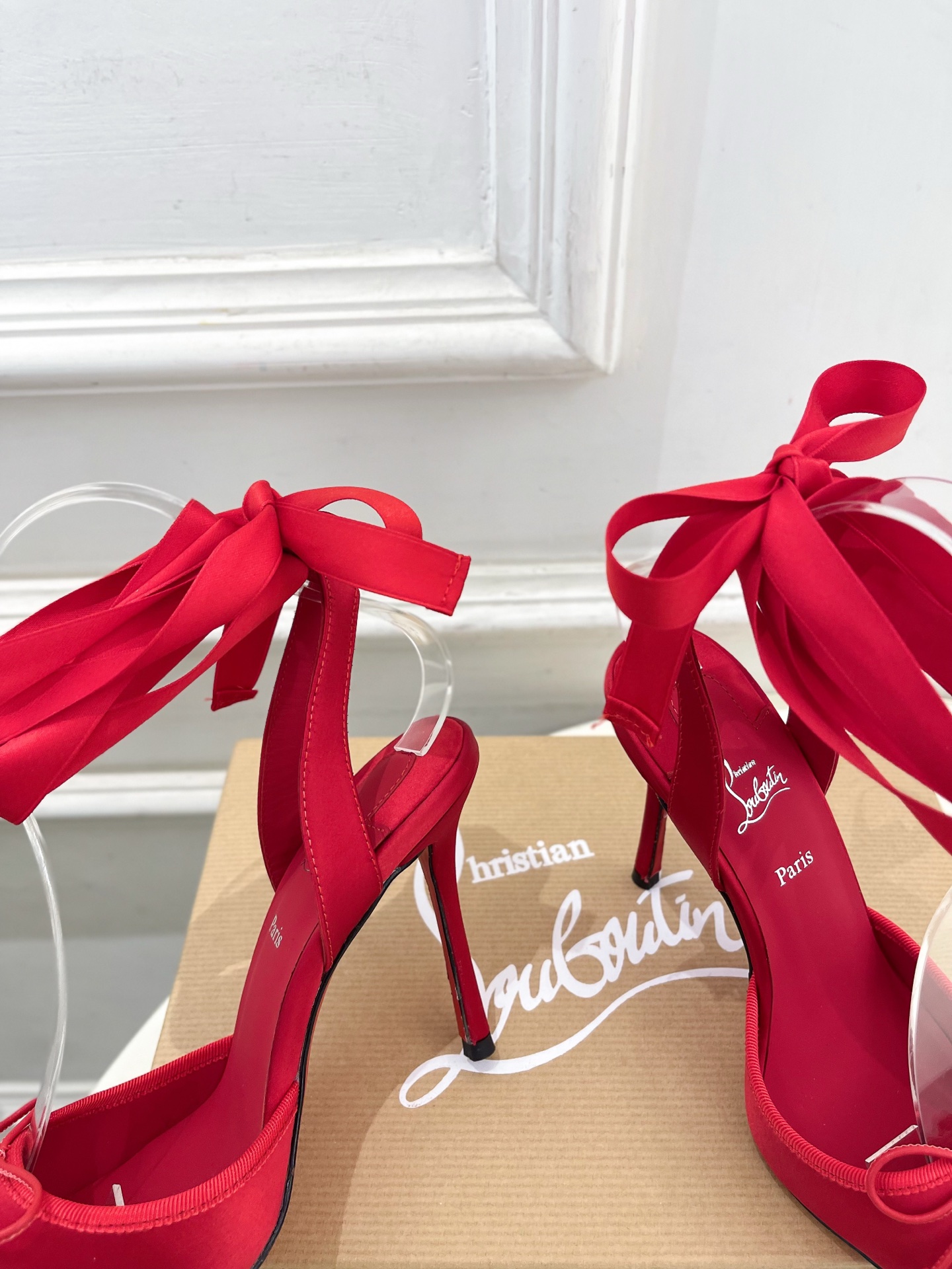 Christian Louboutin路铂廷CL 红底鞋 25ss最新Cassia Lace Up 芭蕾