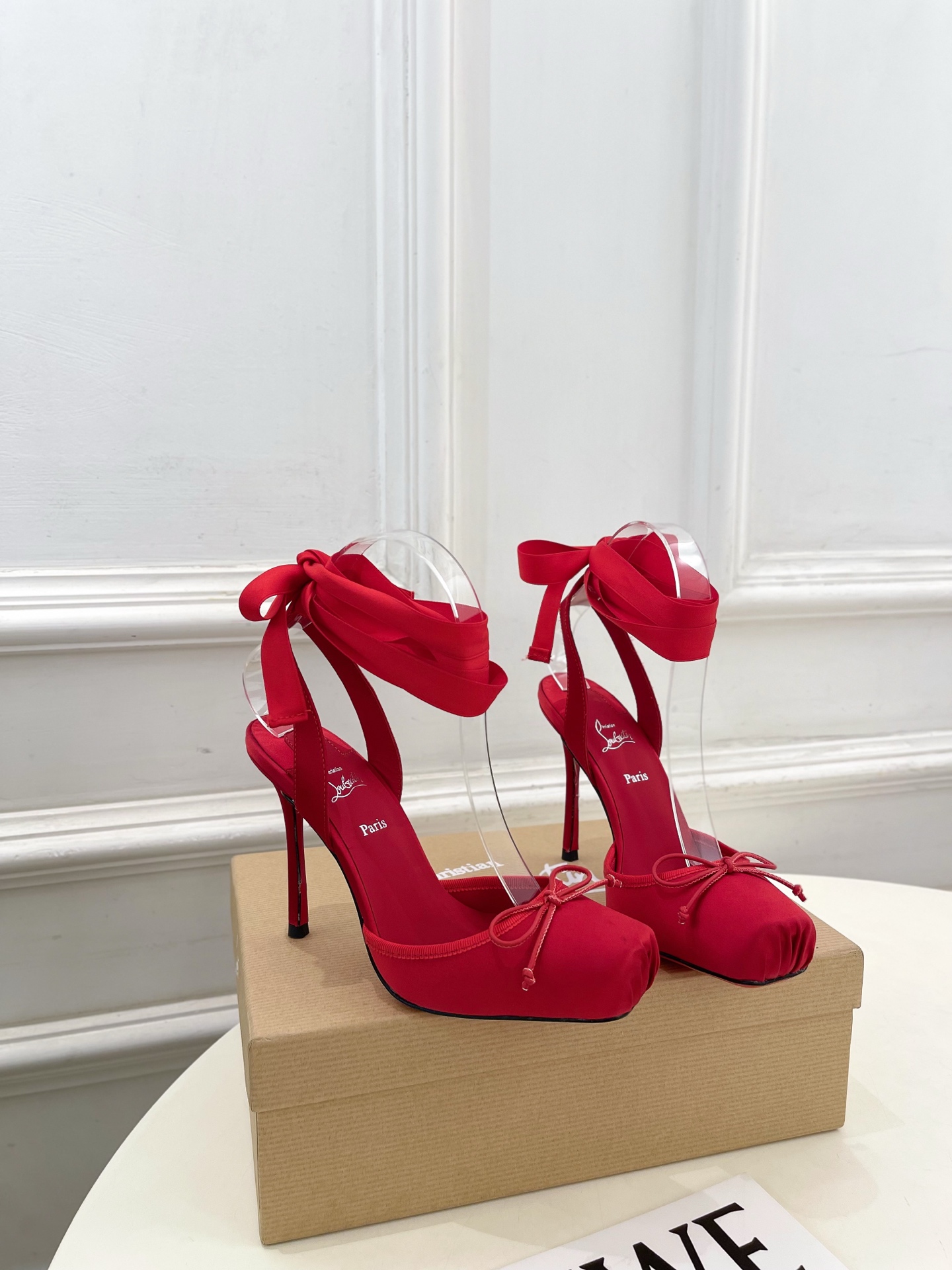 Christian Louboutin路铂廷CL 红底鞋 25ss最新Cassia Lace Up 芭蕾