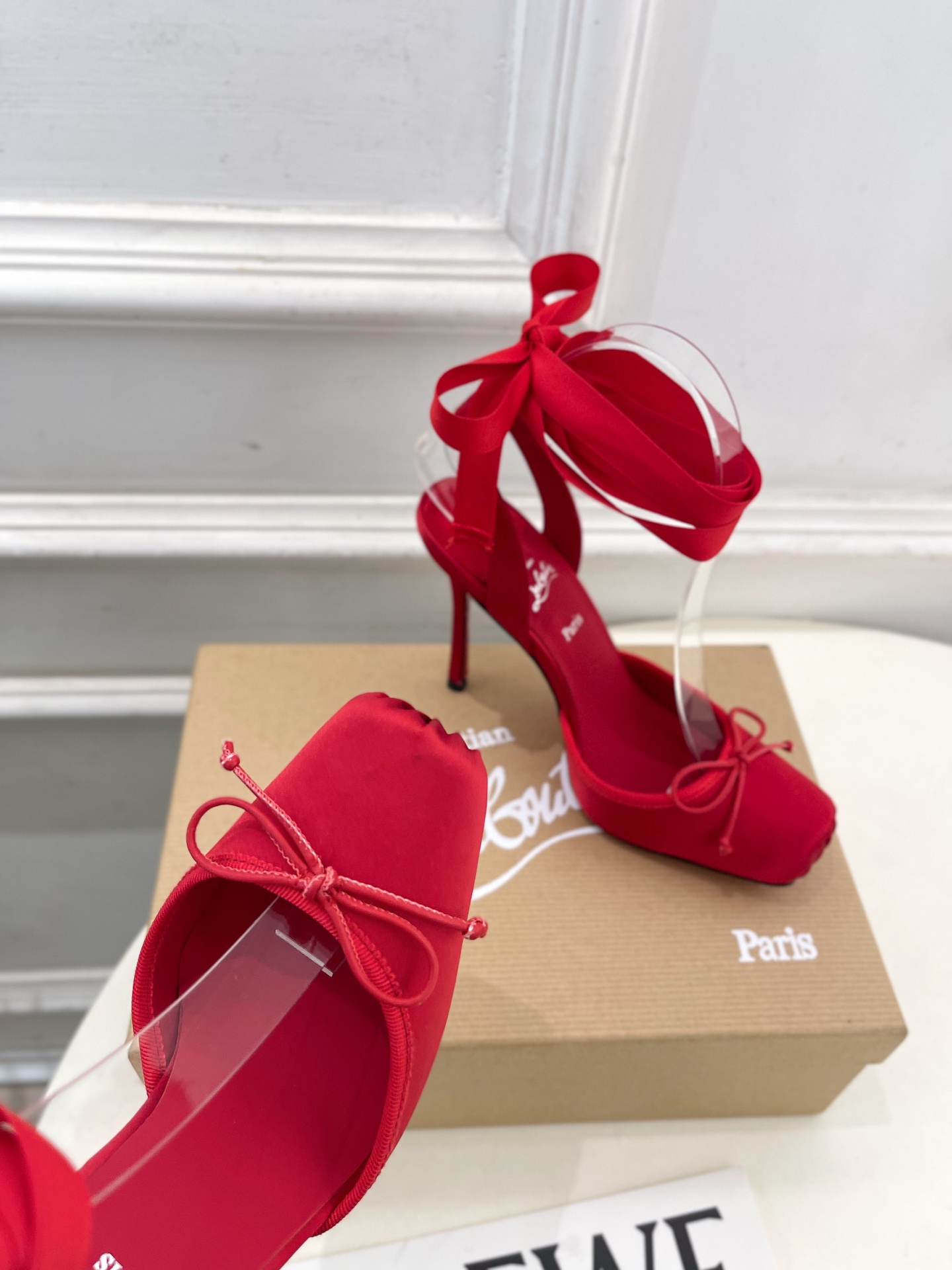 Christian Louboutin路铂廷CL 红底鞋 25ss最新Cassia Lace Up 芭蕾