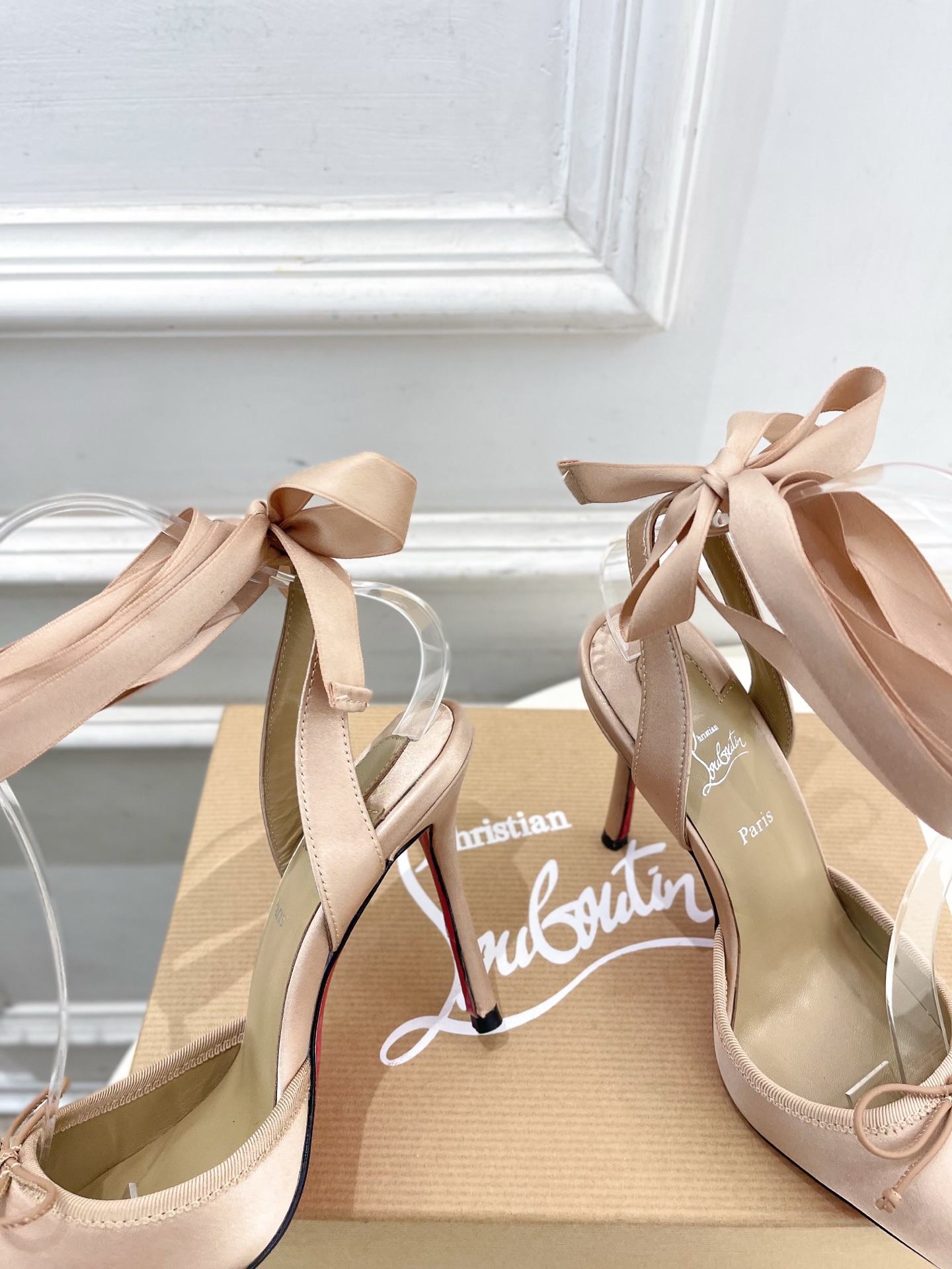 Christian Louboutin路铂廷CL 红底鞋 25ss最新Cassia Lace Up 芭蕾