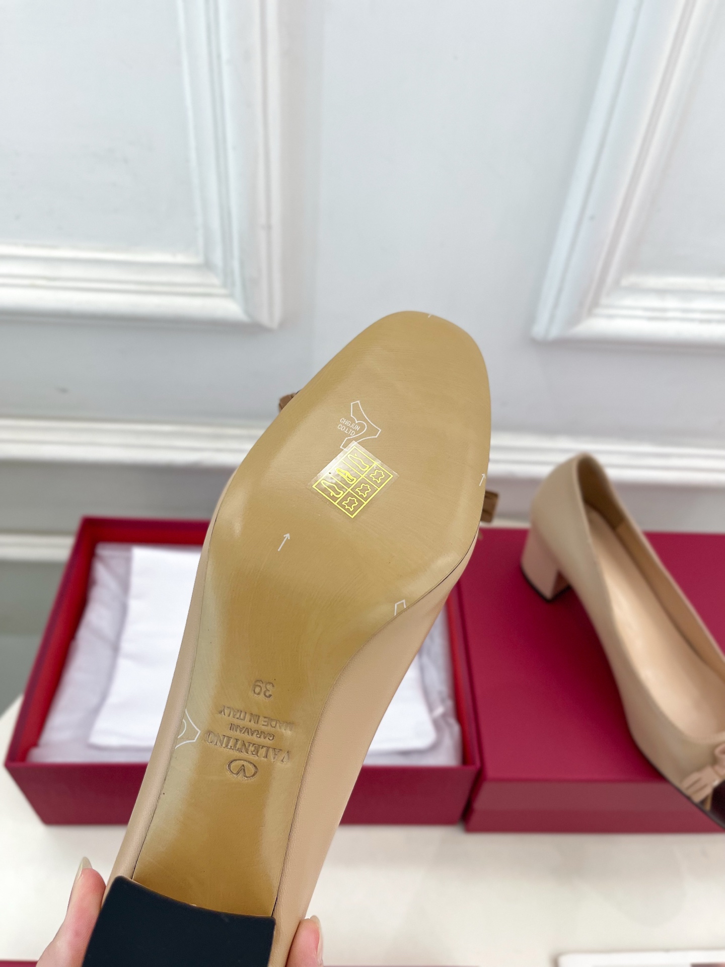 Valentino 华伦天奴 2025春夏新品 VALET DU ROI 双色方头粗跟单鞋上新☑️———