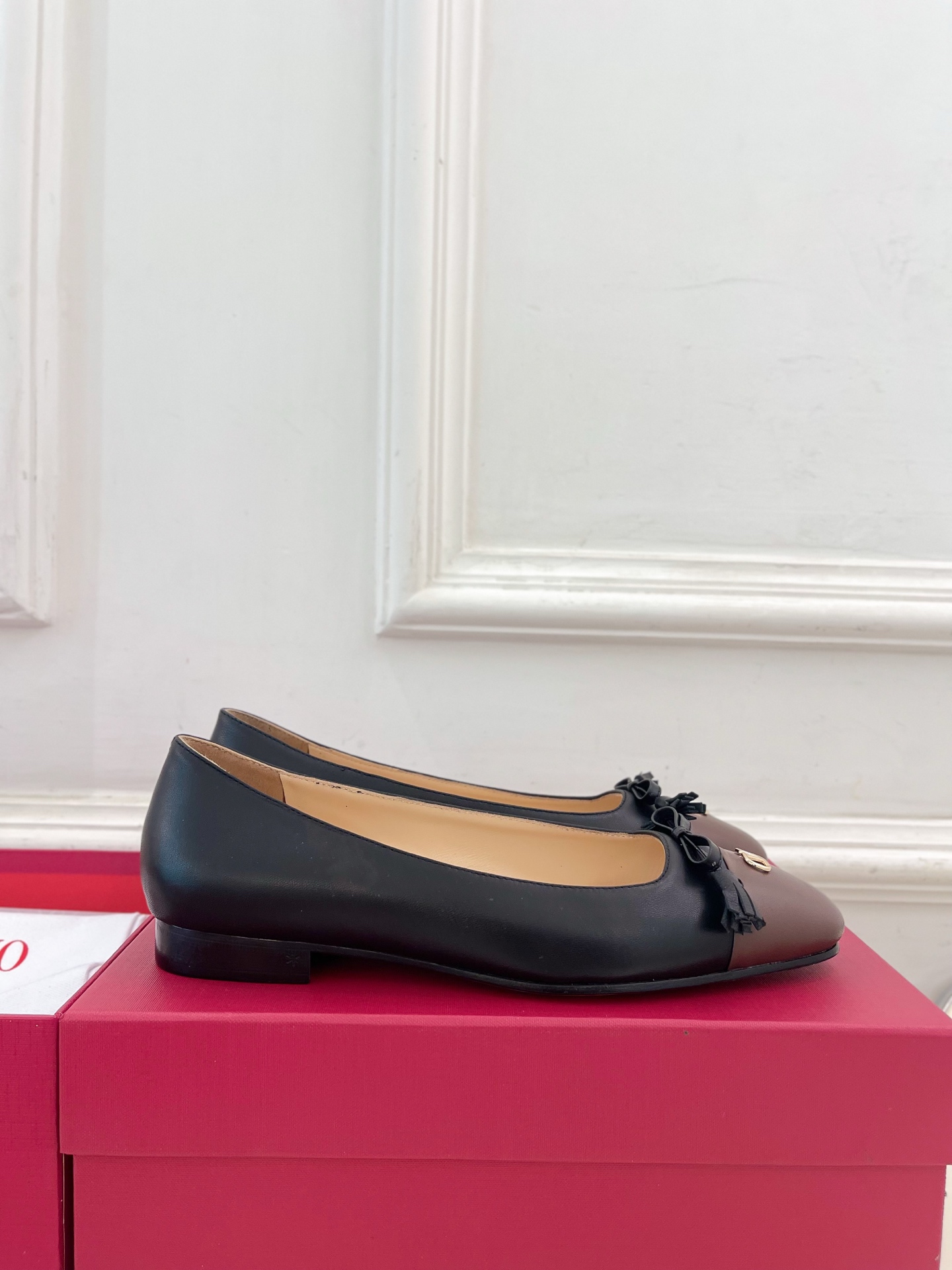 Valentino 华伦天奴 2025春夏新品 VALET DU ROI 双色芭蕾舞平底鞋上新☑️———