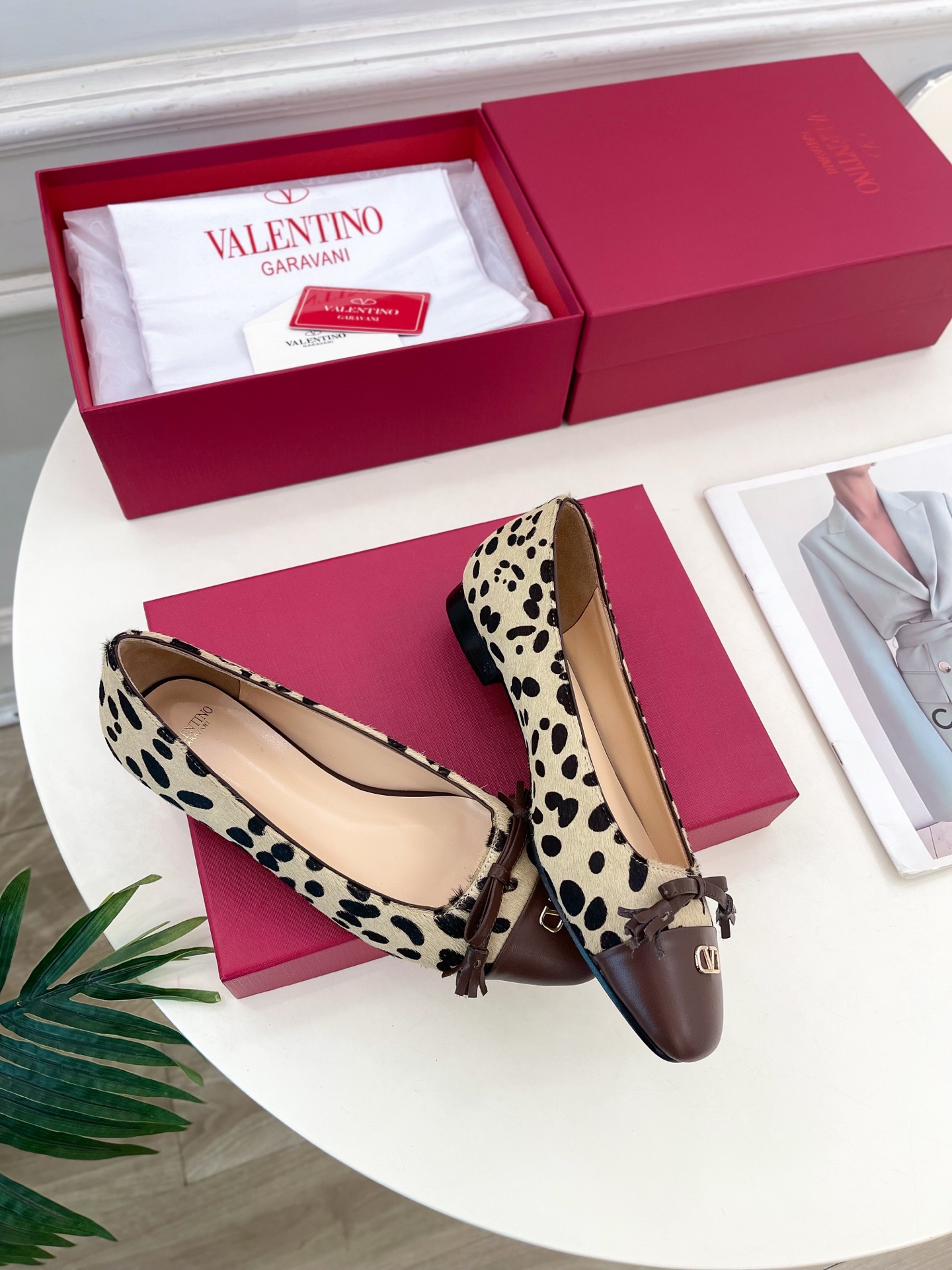 Valentino 华伦天奴 2025春夏新品 VALET DU ROI 双色芭蕾舞平底鞋上新☑️———