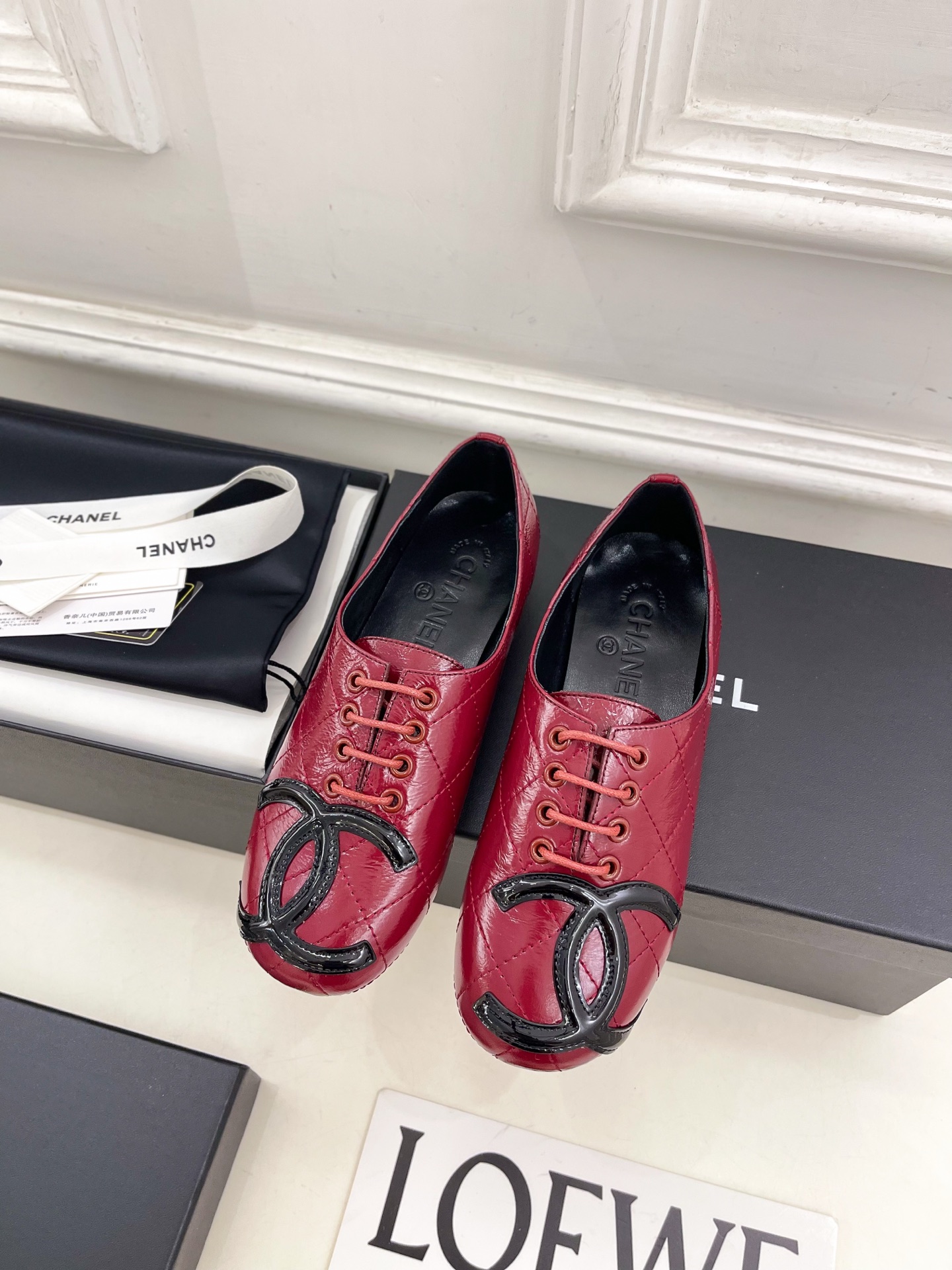 𝐂𝐇𝐀𝐍𝐄𝐋 | 小香 25𝐬𝐬 🦋2025 春夏新品 专柜经典走秀款 小香大双C中古系带芭蕾鞋 系列上