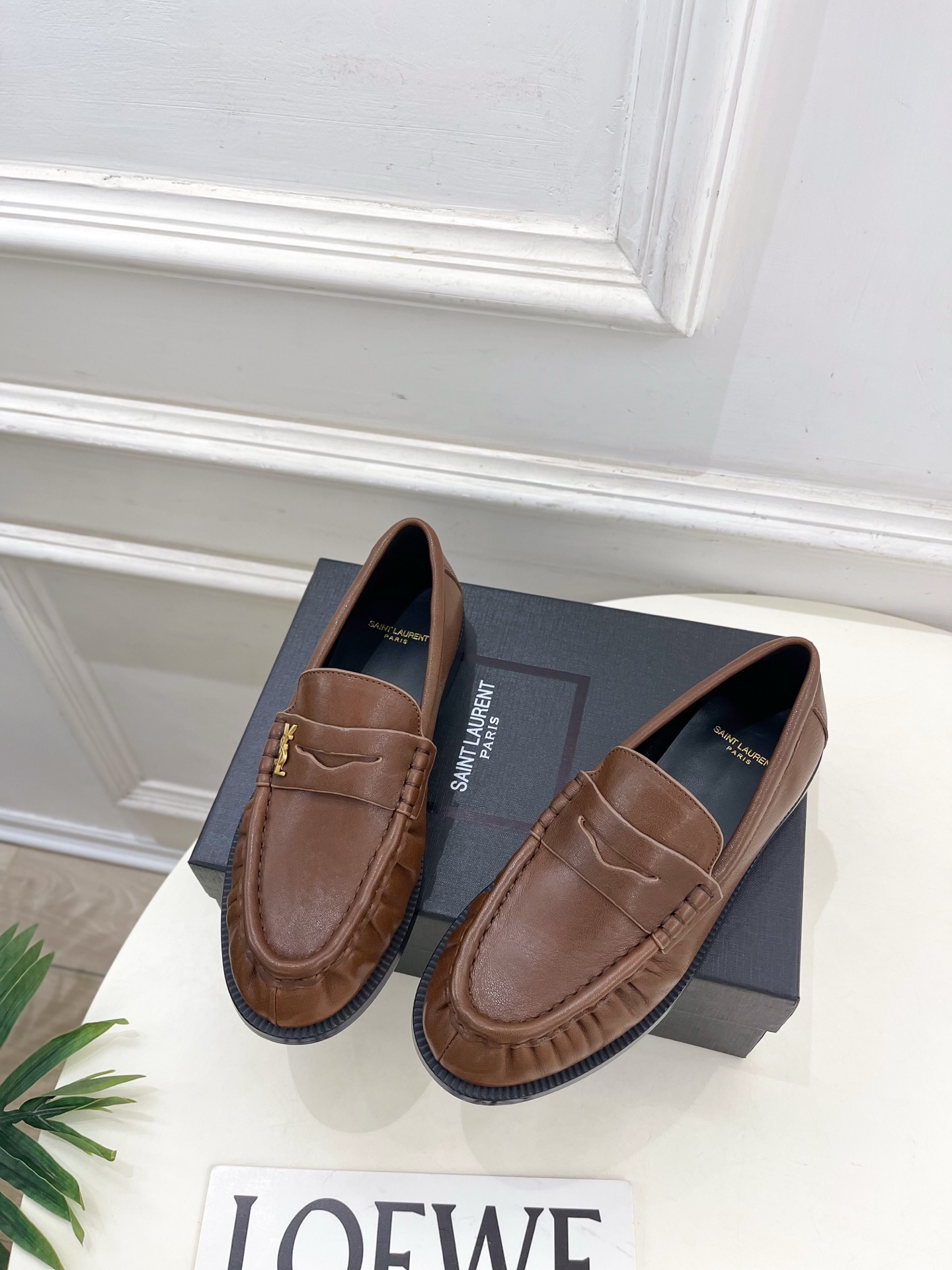 SAIN*LAURENT 圣罗兰 2025早春新品LE LOAFER褶皱乐福鞋 小皮鞋上新☑️—————