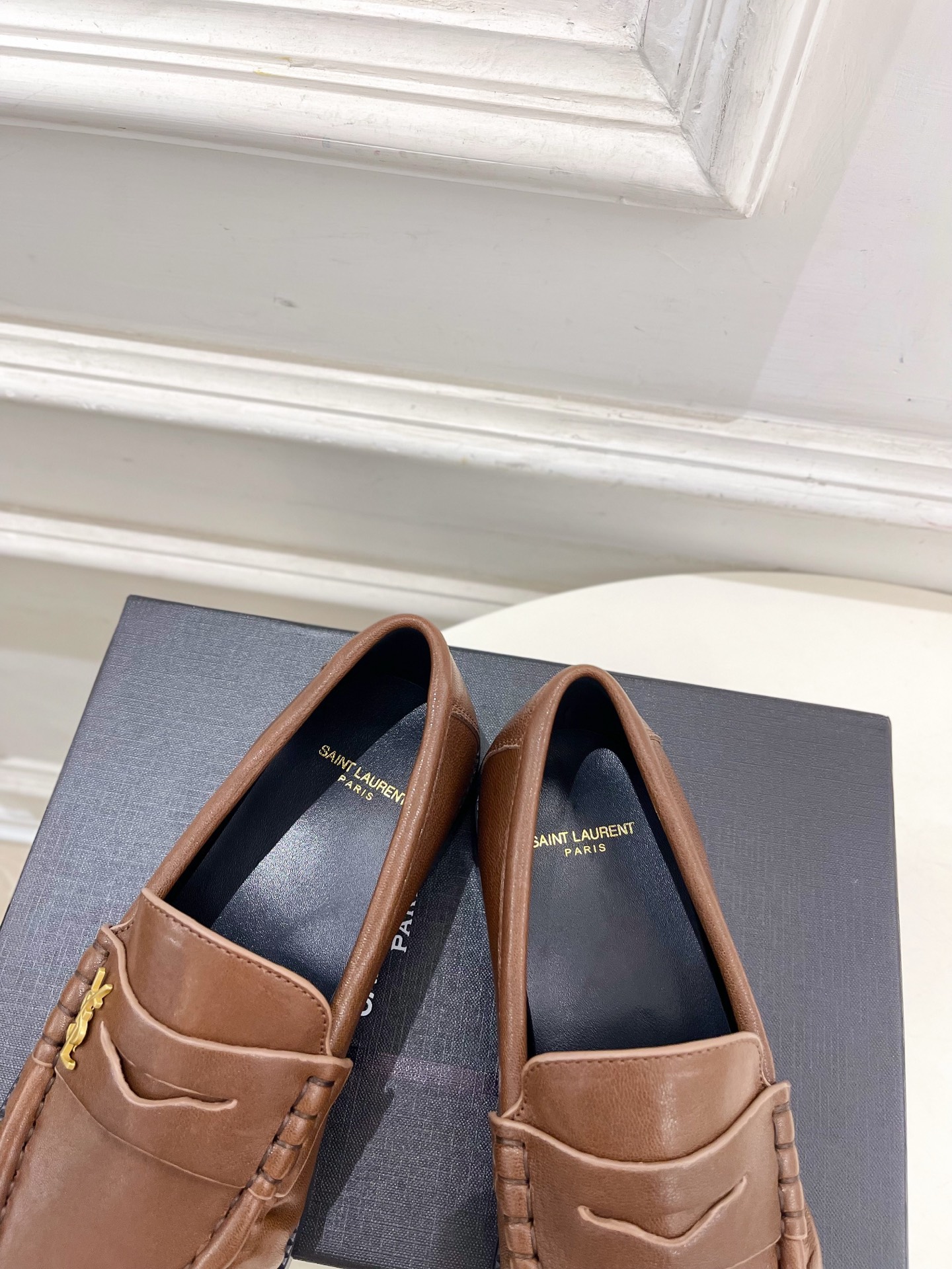 SAIN*LAURENT 圣罗兰 2025早春新品LE LOAFER褶皱乐福鞋 小皮鞋上新☑️—————