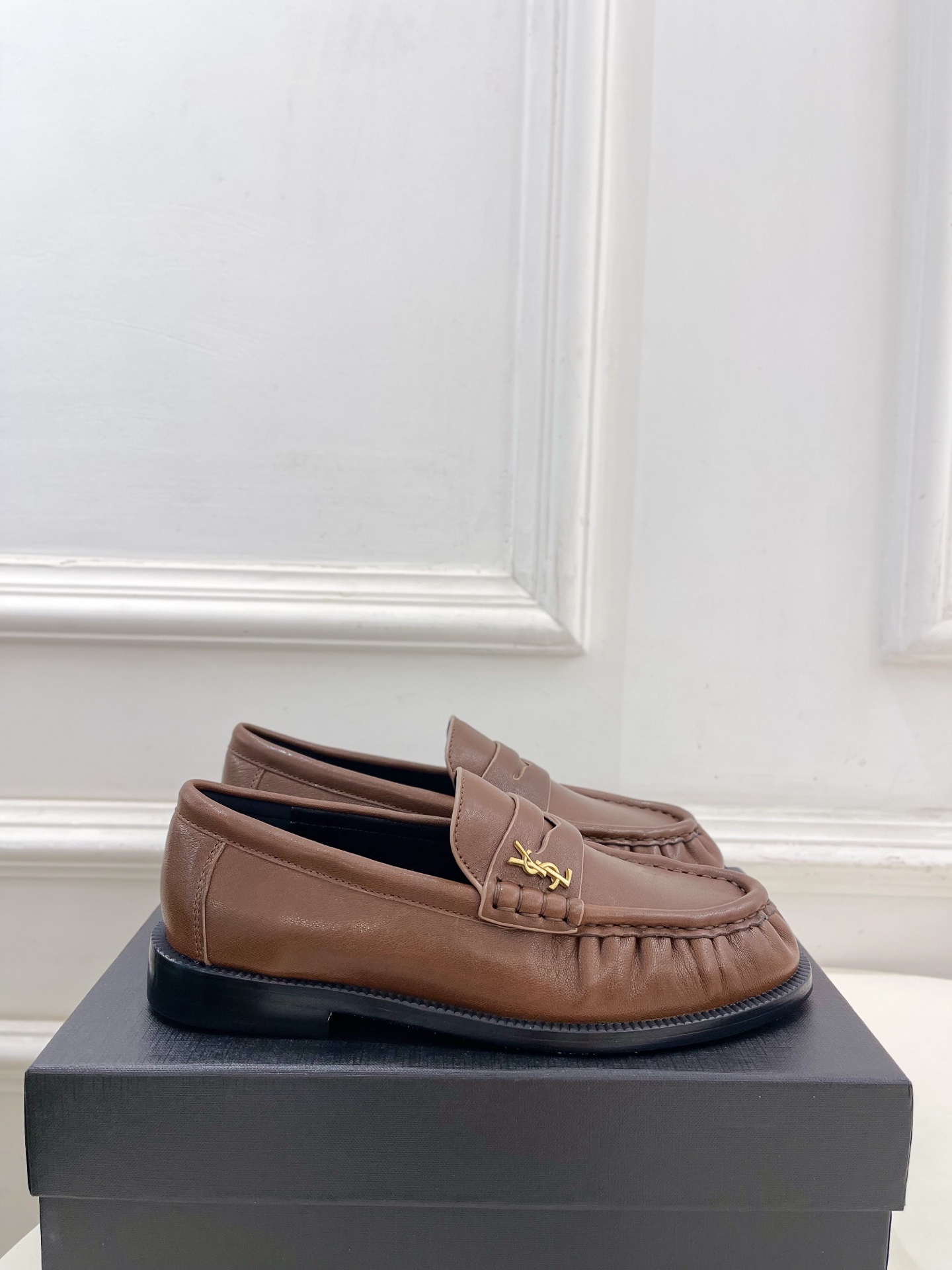 SAIN*LAURENT 圣罗兰 2025早春新品LE LOAFER褶皱乐福鞋 小皮鞋上新☑️—————