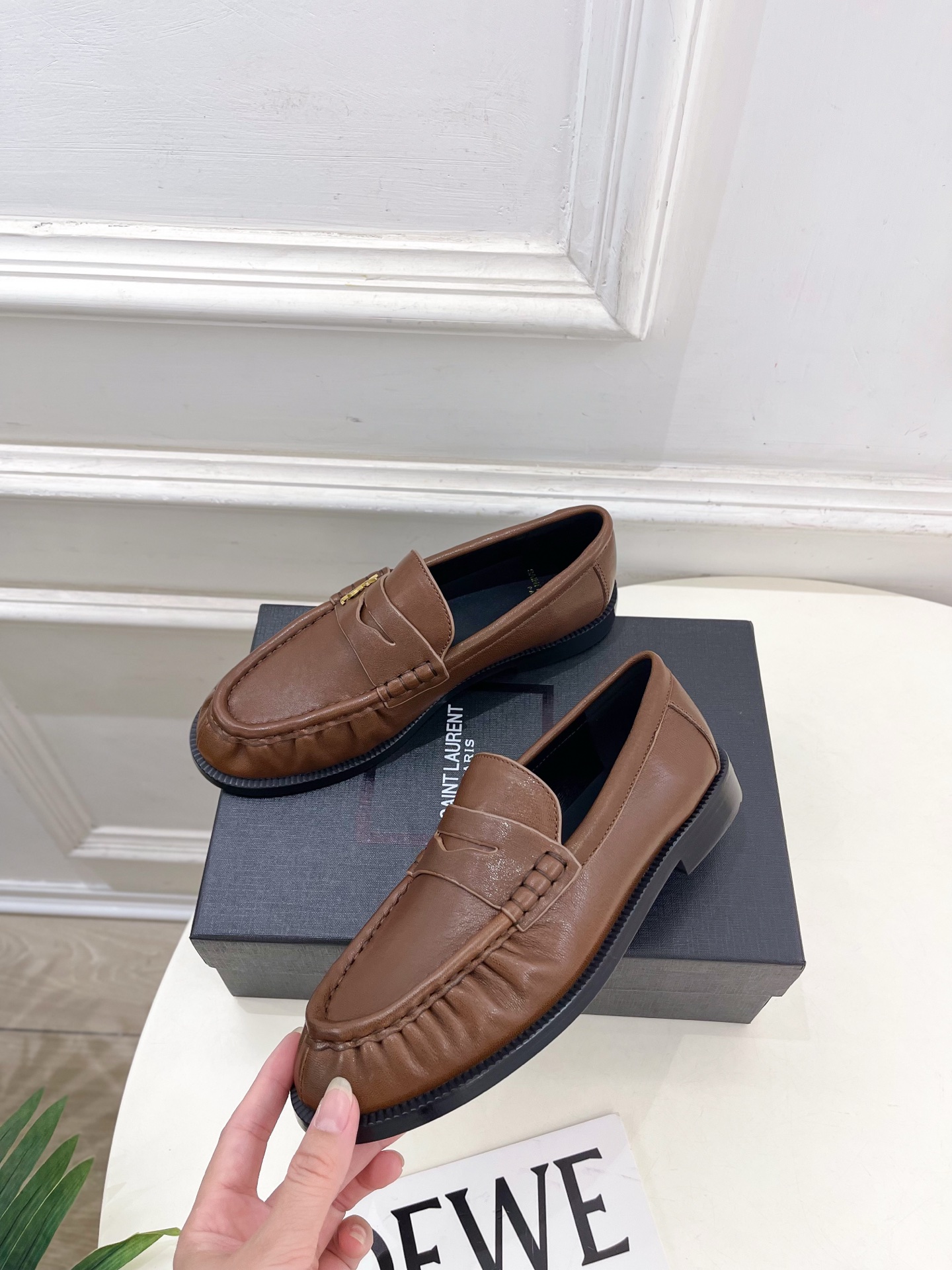 SAIN*LAURENT 圣罗兰 2025早春新品LE LOAFER褶皱乐福鞋 小皮鞋上新☑️—————