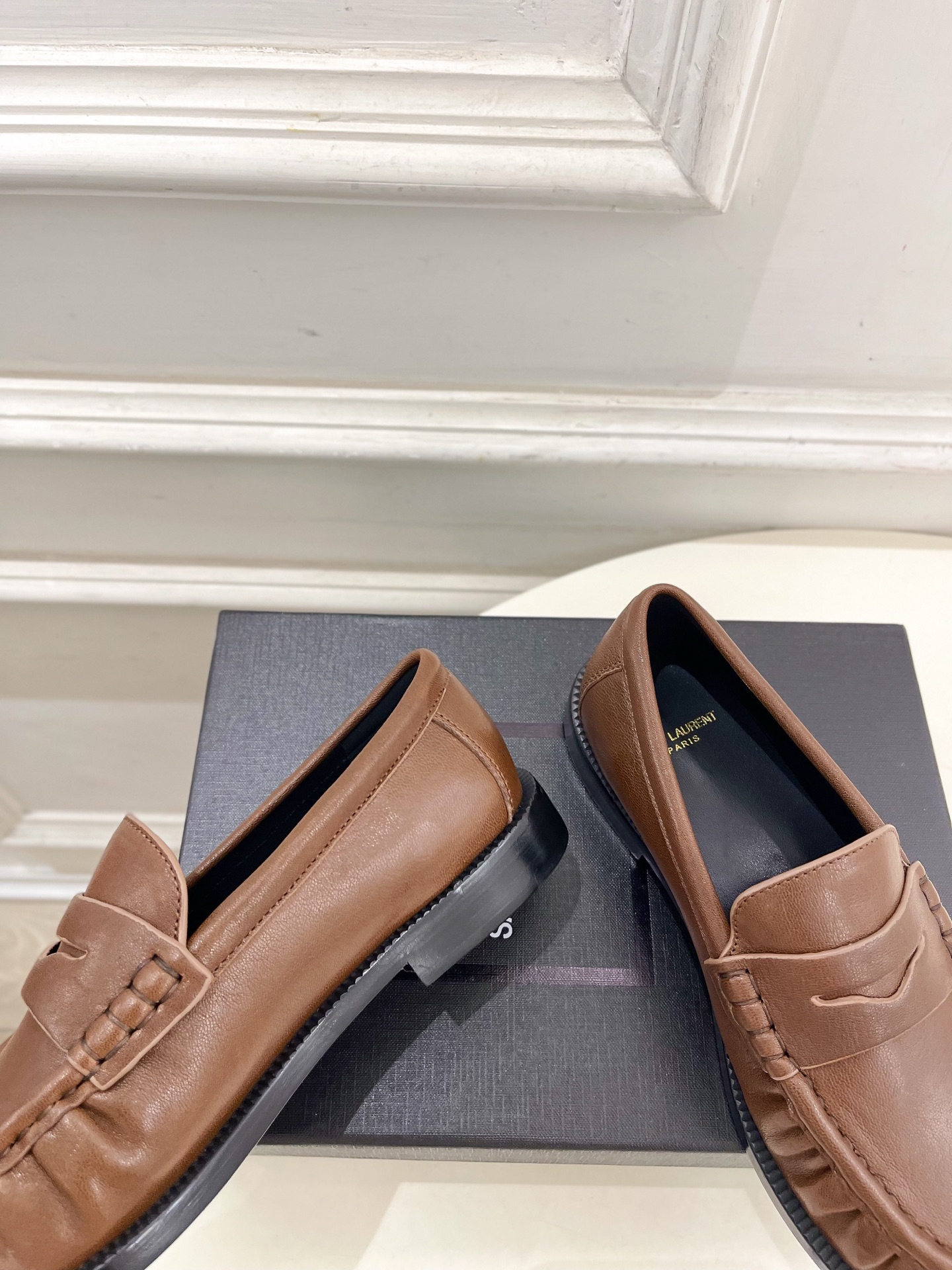 SAIN*LAURENT 圣罗兰 2025早春新品LE LOAFER褶皱乐福鞋 小皮鞋上新☑️—————