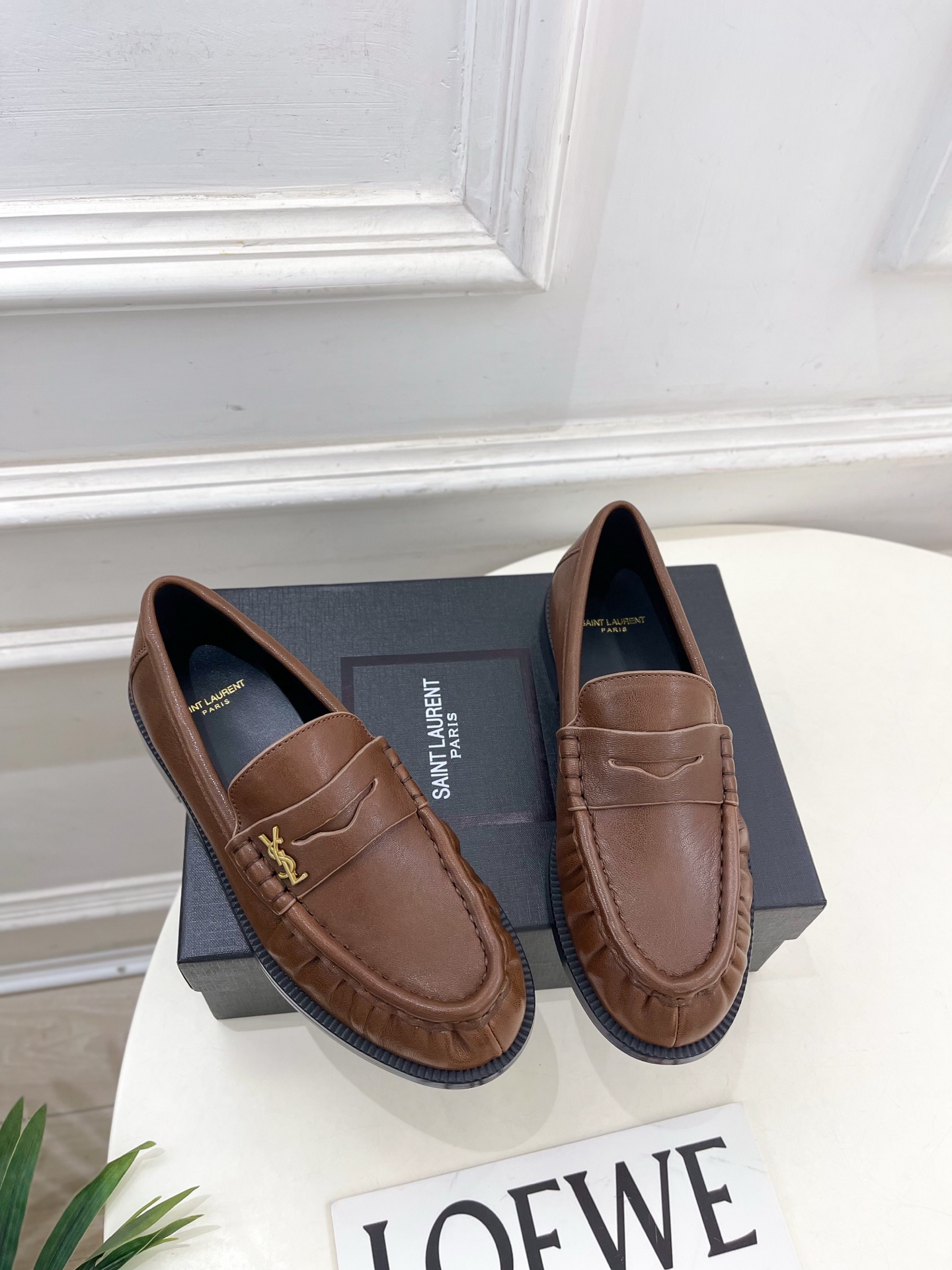 SAIN*LAURENT 圣罗兰 2025早春新品LE LOAFER褶皱乐福鞋 小皮鞋上新☑️—————