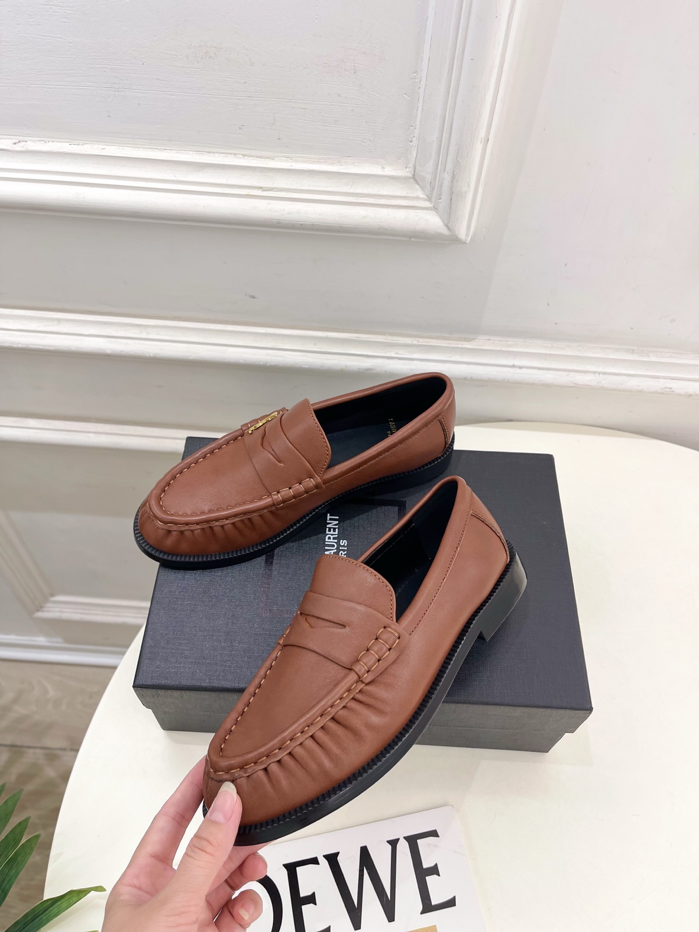 SAIN*LAURENT 圣罗兰 2025早春新品LE LOAFER褶皱乐福鞋 小皮鞋上新☑️—————