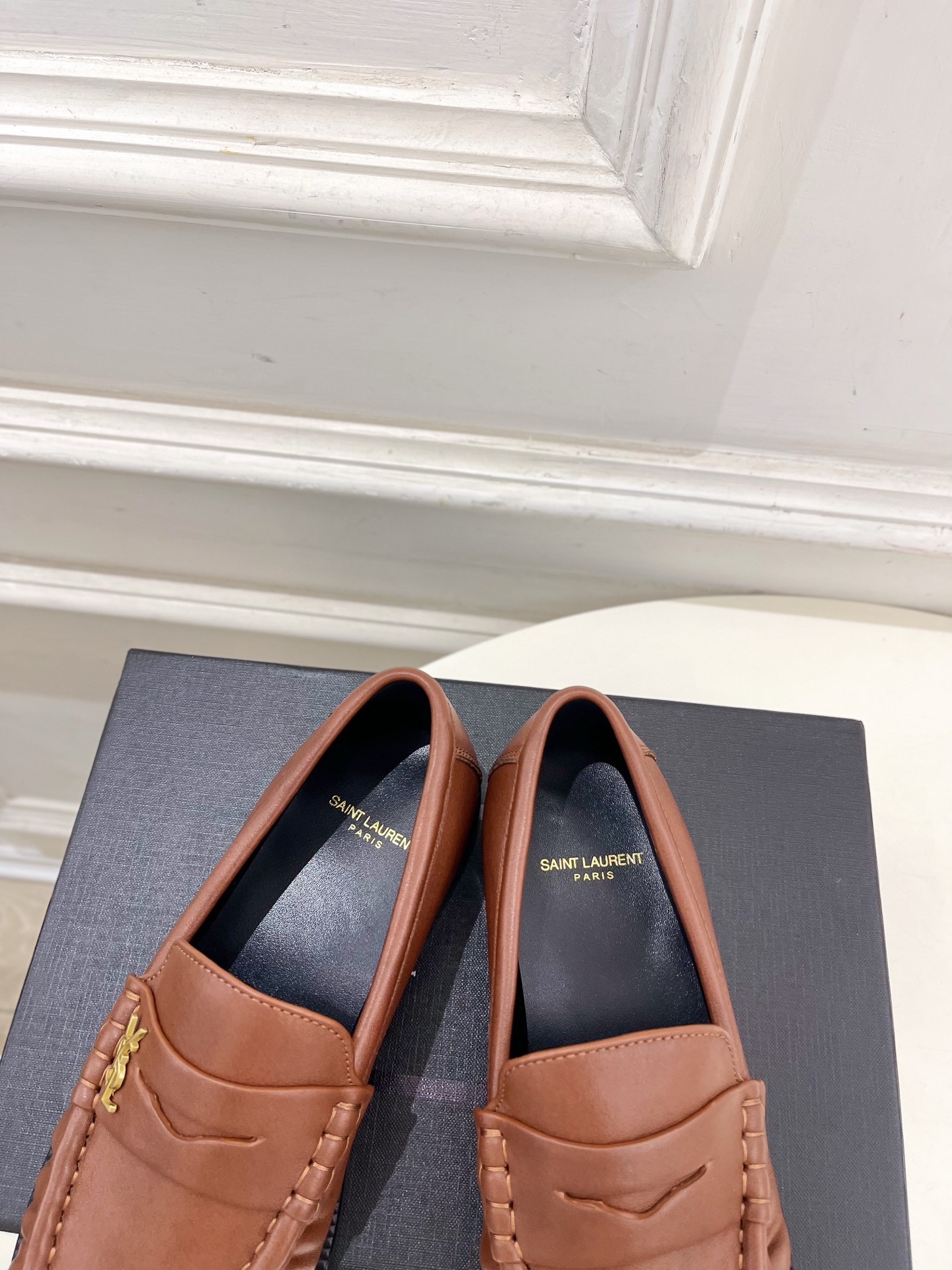 SAIN*LAURENT 圣罗兰 2025早春新品LE LOAFER褶皱乐福鞋 小皮鞋上新☑️—————