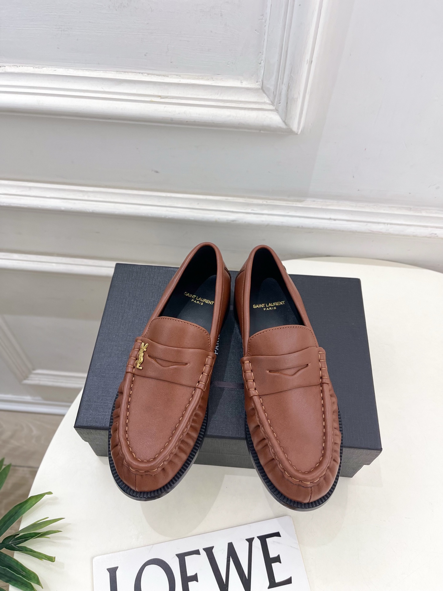 SAIN*LAURENT 圣罗兰 2025早春新品LE LOAFER褶皱乐福鞋 小皮鞋上新☑️—————