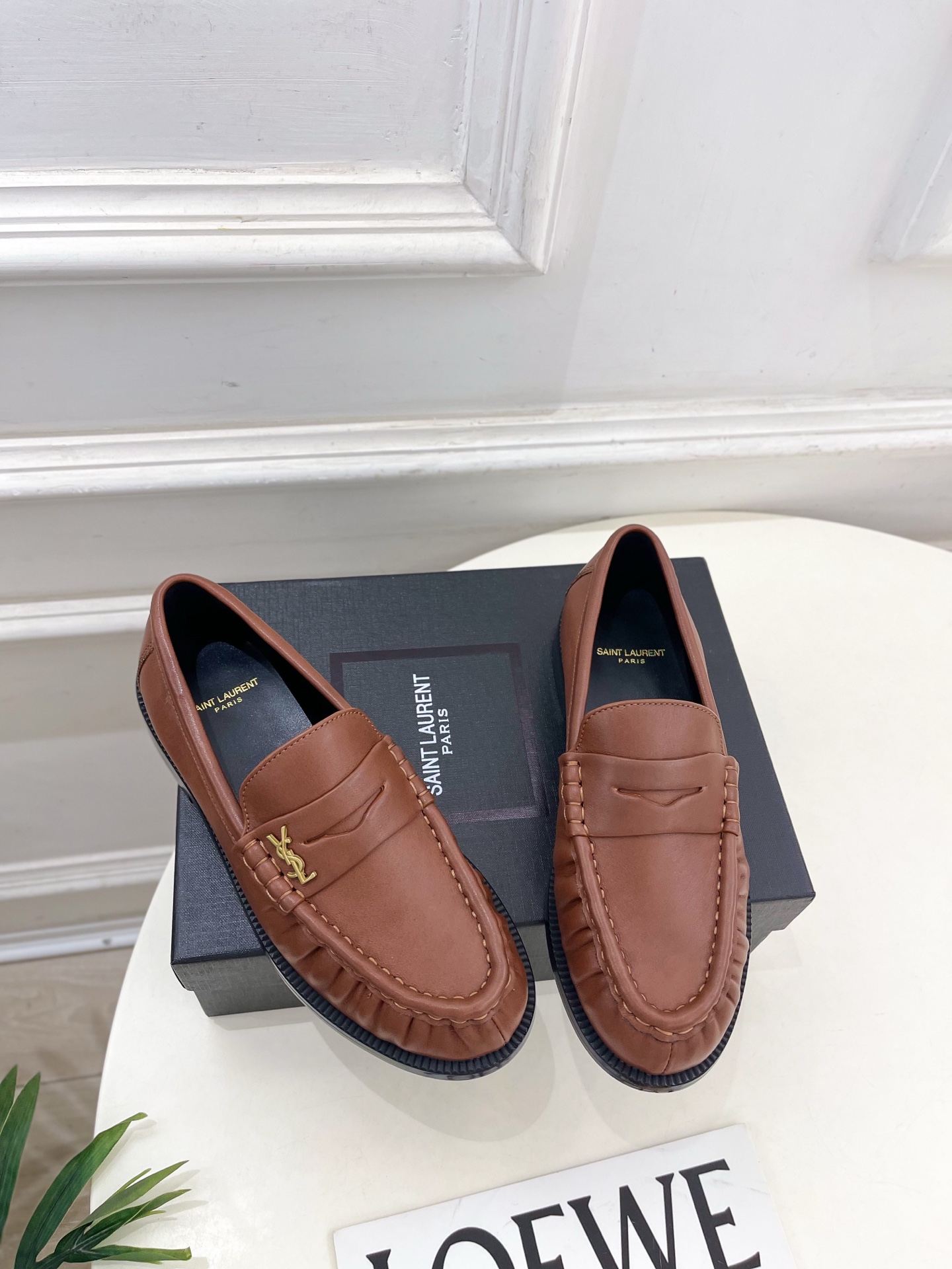 SAIN*LAURENT 圣罗兰 2025早春新品LE LOAFER褶皱乐福鞋 小皮鞋上新☑️—————